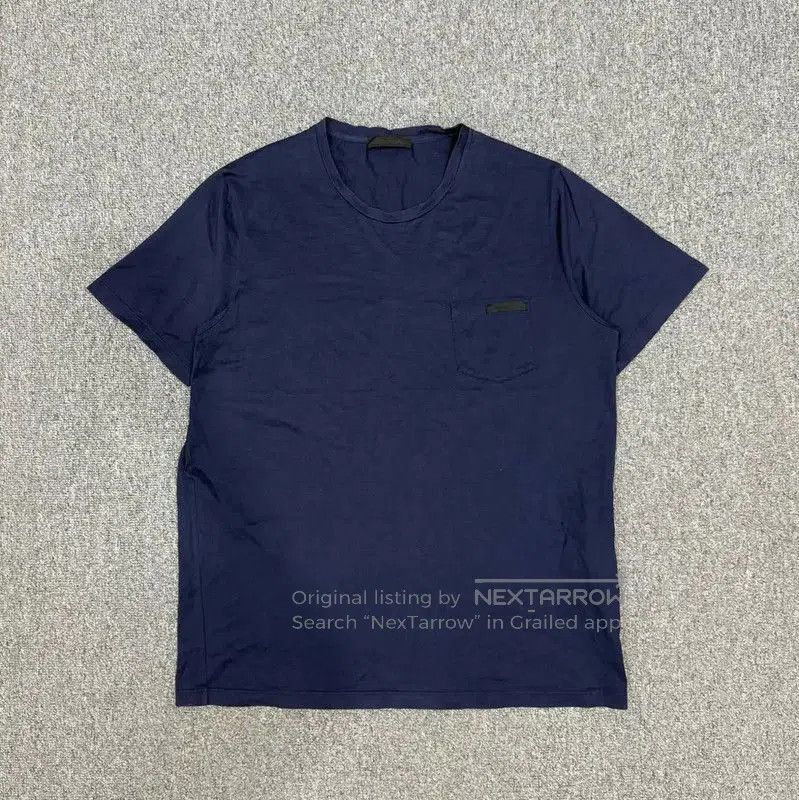 Prada Prada Blue Cotton Men's T-Shirt. Size US L / EU 52-54 / 3 - 1 Thumbnail