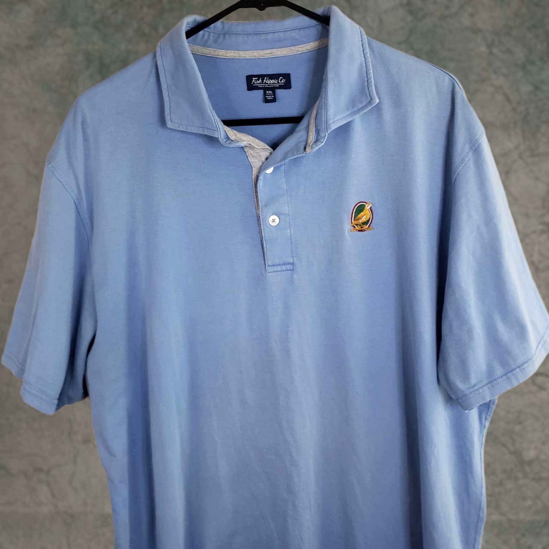 Vintage VINTAGE Fish Hippie Co. Polo Shirt Blue Short Sleeve Mens XXL Polo Shirt Pocket Logo Cotton Blend Knit Regular Shirt Man 2XL Size US XXL / EU 58 / 5 - 1 Thumbnail