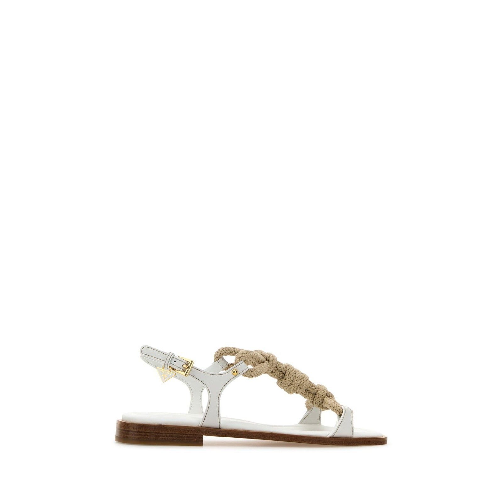 Prada PRADA Two Tone White Fabric Leather Sandals New & Authentic Size US 6 / IT 36 - 3 Thumbnail