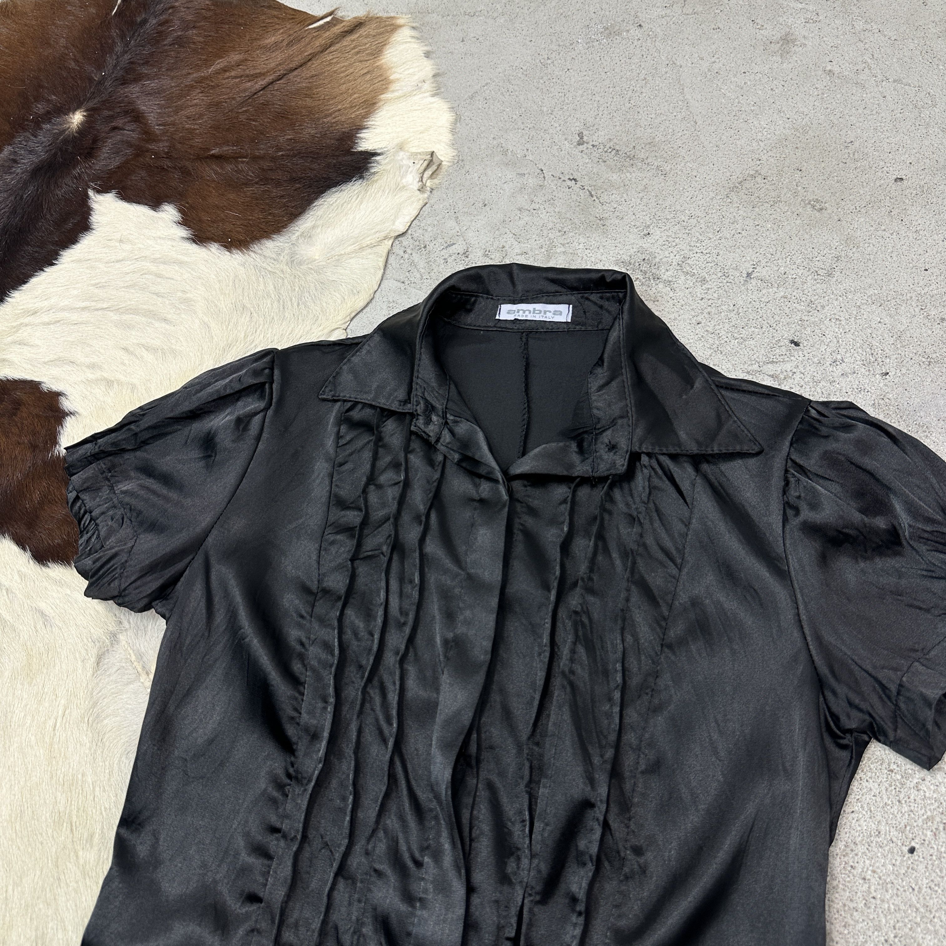 Vintage Vintage Avant Garde Old Money Satin Shirt Y2K Size S / US 4 / IT 40 - 5 Thumbnail