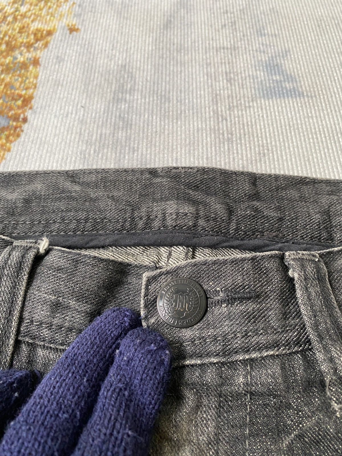 Japanese Brand 2000s The Murder License Claw Marks Flare Denim Size US 31 - 18 Thumbnail