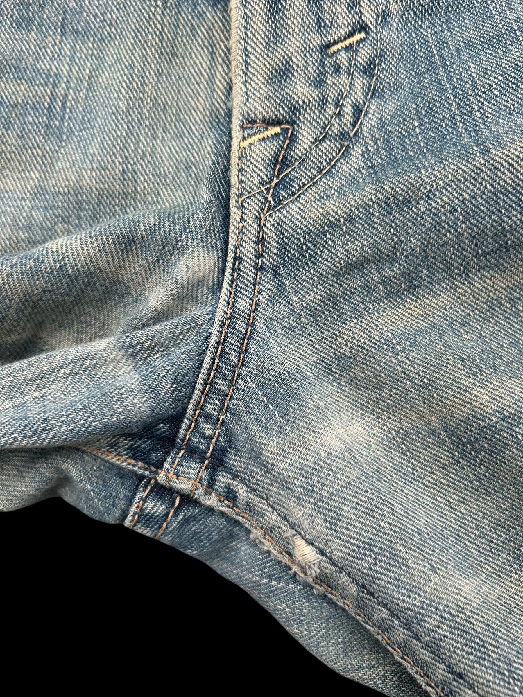 Kapital × Lee × Vintage Thrashed Vintage Lee Riders Selvedge Denim Jeans Size US 35 - 8 Thumbnail