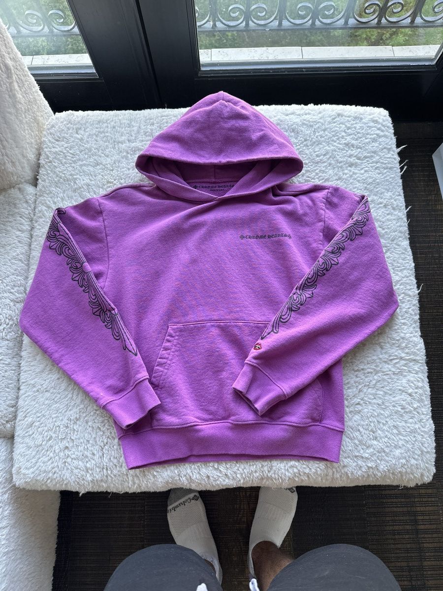 希少コラボ【Chrome Hearts × Matty Boy】ウェブ hoodie purple Chrome Hearts Chrome Hearts Matty Boy Spider Web Hoodie