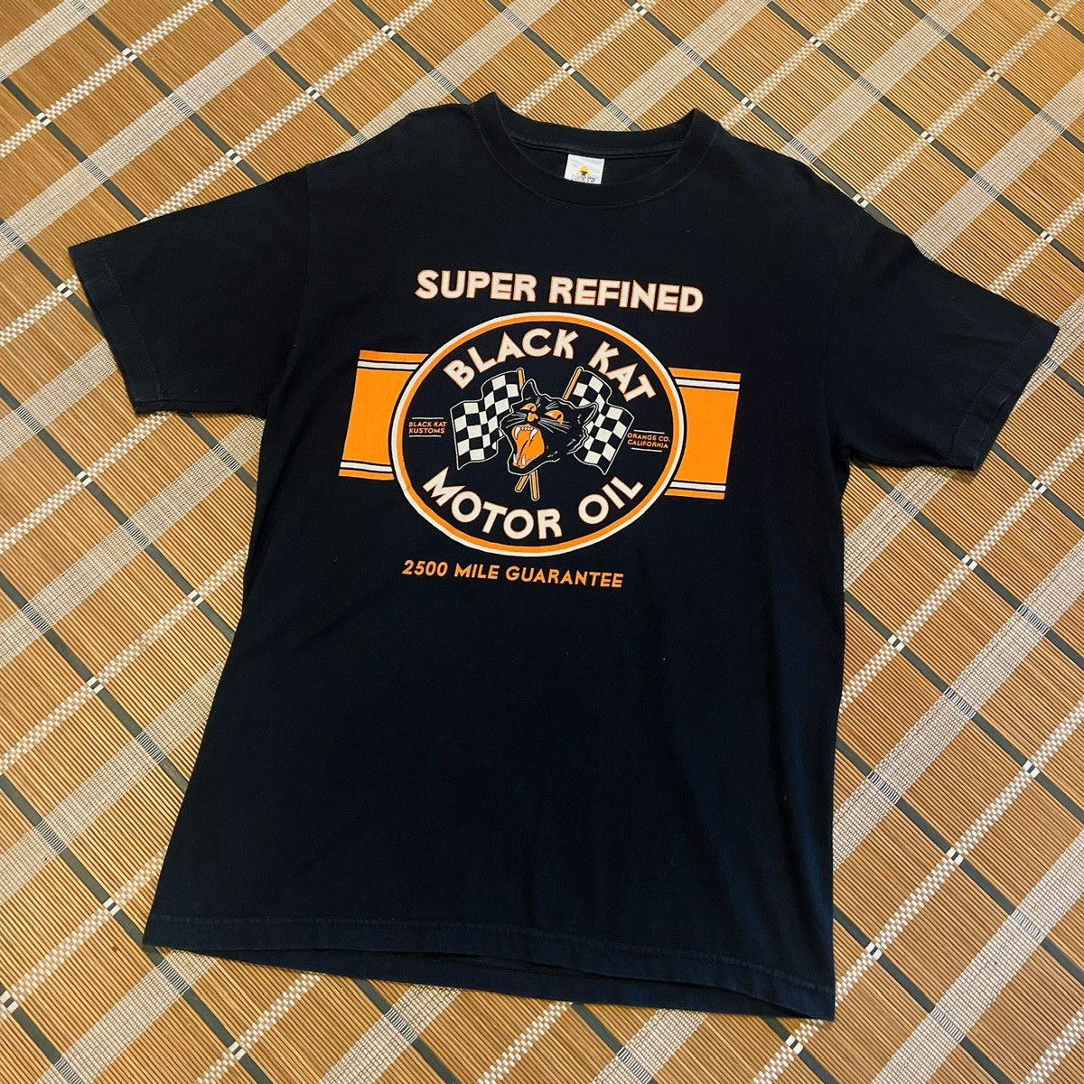 Band Tees × Vintage VTG90’s Super Refined Black Kat Kustoms Motor Oil Size US L / EU 52-54 / 3 - 1 Thumbnail