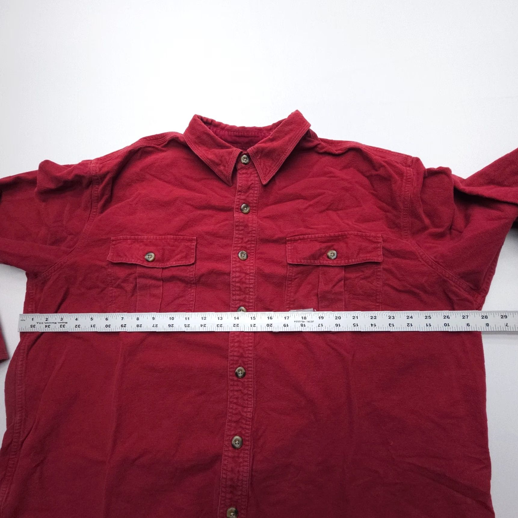 Eddie Bauer VINTAGE Eddie Bauer Shirt Mens XL Red Chamois Heavy Flannel Button-Up 90s Outdoor Workwear 3 Pocket Heavyweight Casual Size US XL / EU 56 / 4 - 7 Thumbnail