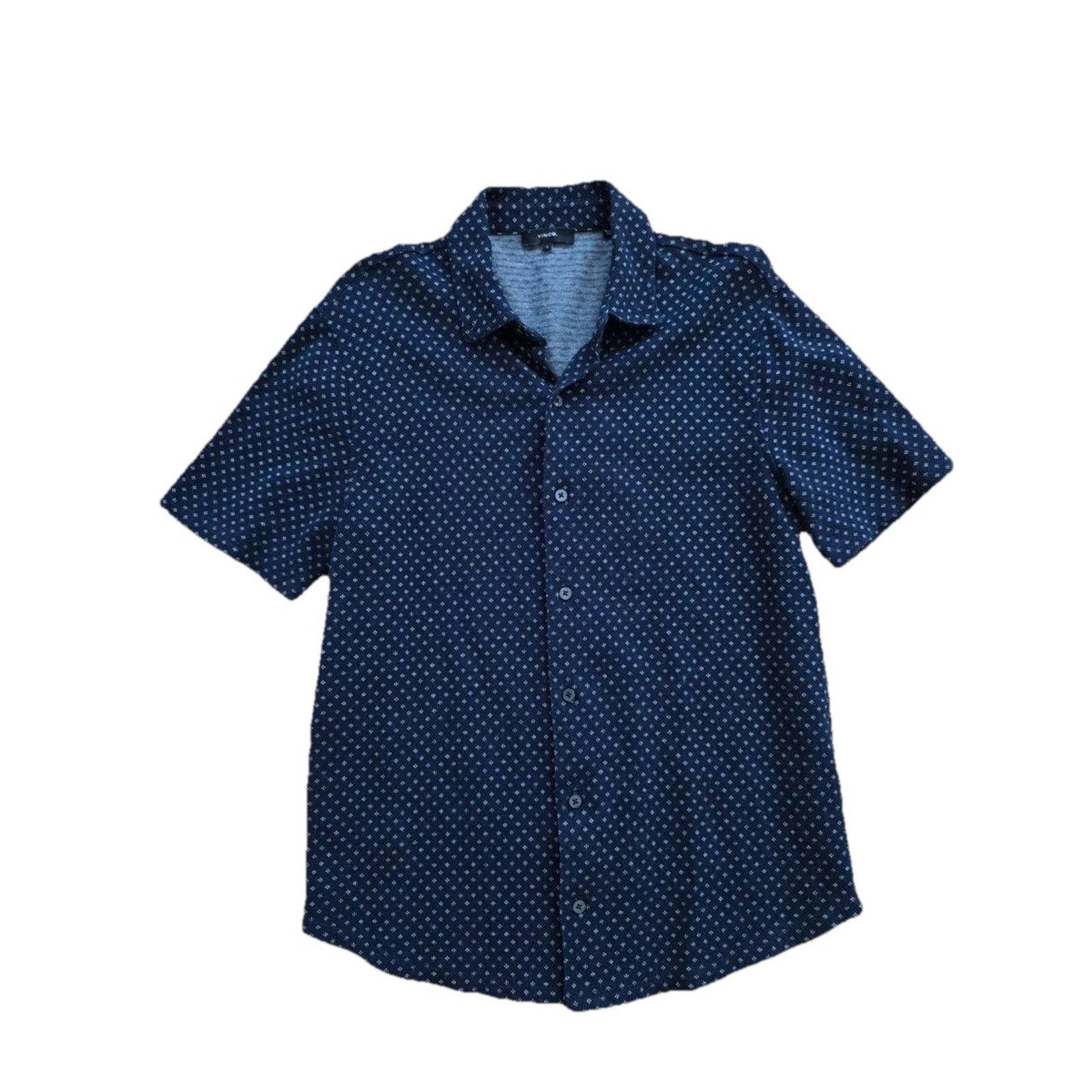 Vince Vince Down Collared Shirt Navy Size Petite Small A001307 Size US S / EU 44-46 / 1 - 1 Thumbnail