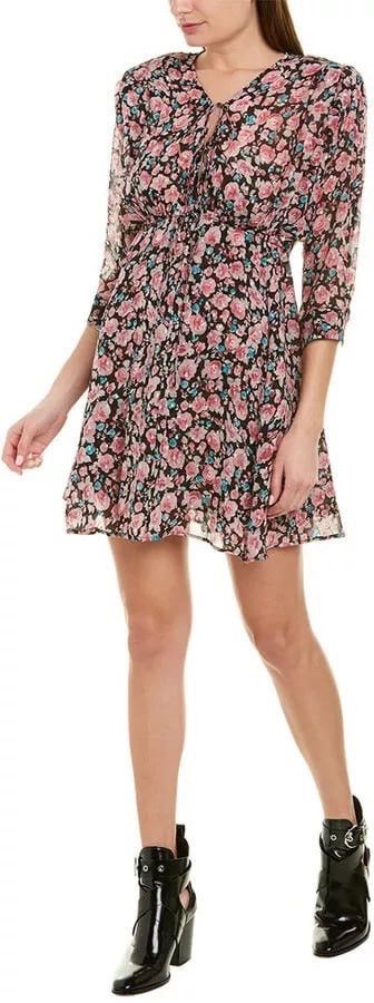 The Kooples The Kooples Cherry Blossom Blend Mini Dress Candy Flowers Size M / US 6-8 / IT 42-44 - 2 Thumbnail