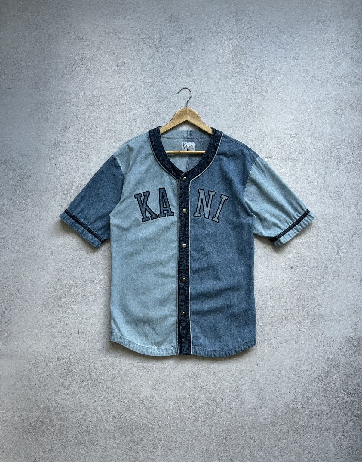 Karl Kani × Vintage Karl Kani Vintage Rap style denim jersey size S Size US S / EU 44-46 / 1 - 1 Thumbnail