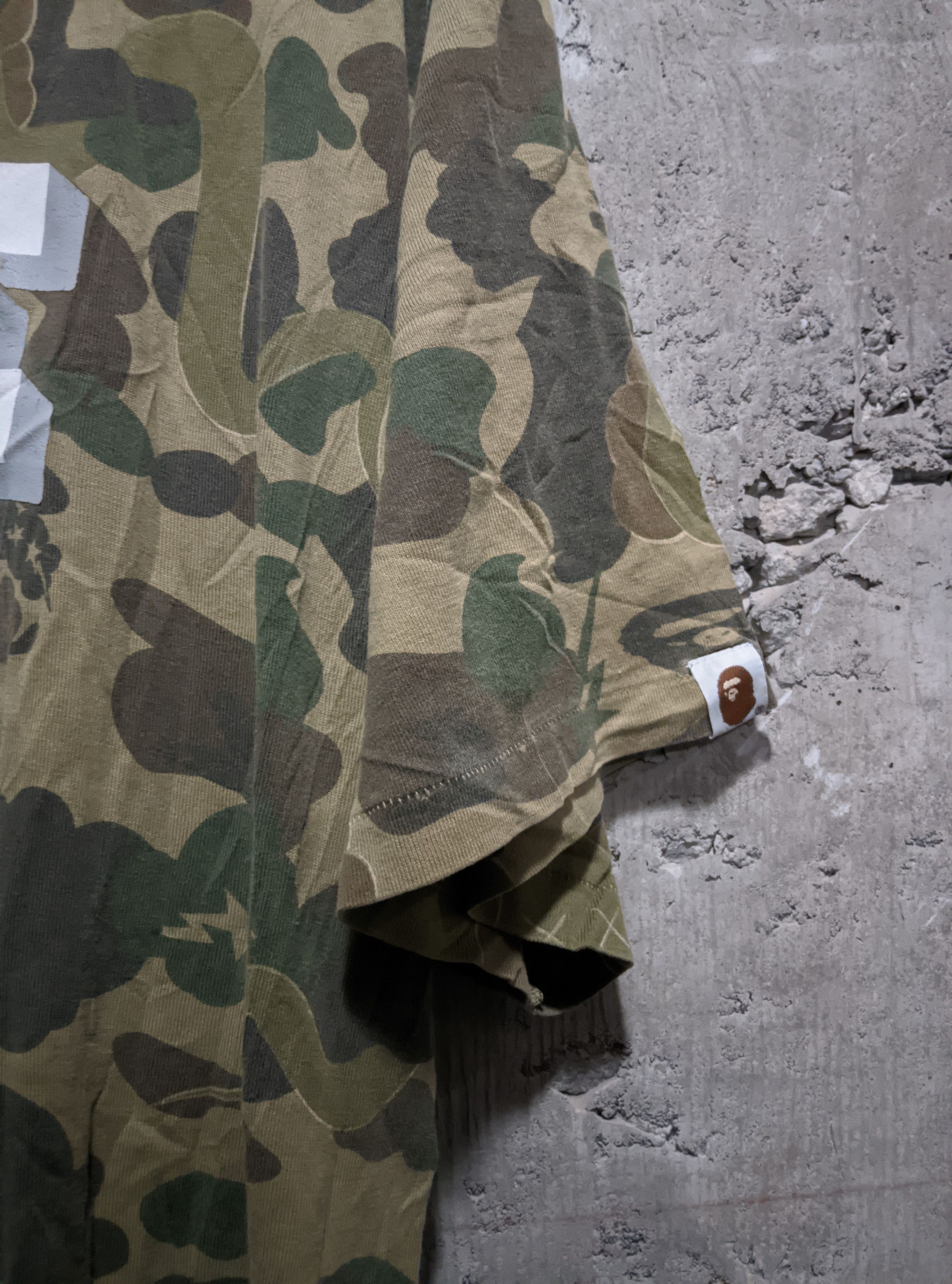 Vintage Vintage 2005 bape x kaws first collab camo t shirt Size US XL / EU 56 / 4 - 4 Thumbnail