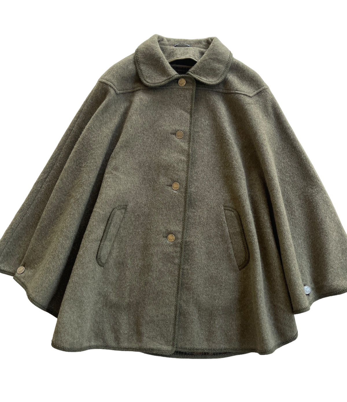 Vintage Vintage 70s Steinbock Wool Poncho Size M / US 6-8 / IT 42-44 - 2 Thumbnail