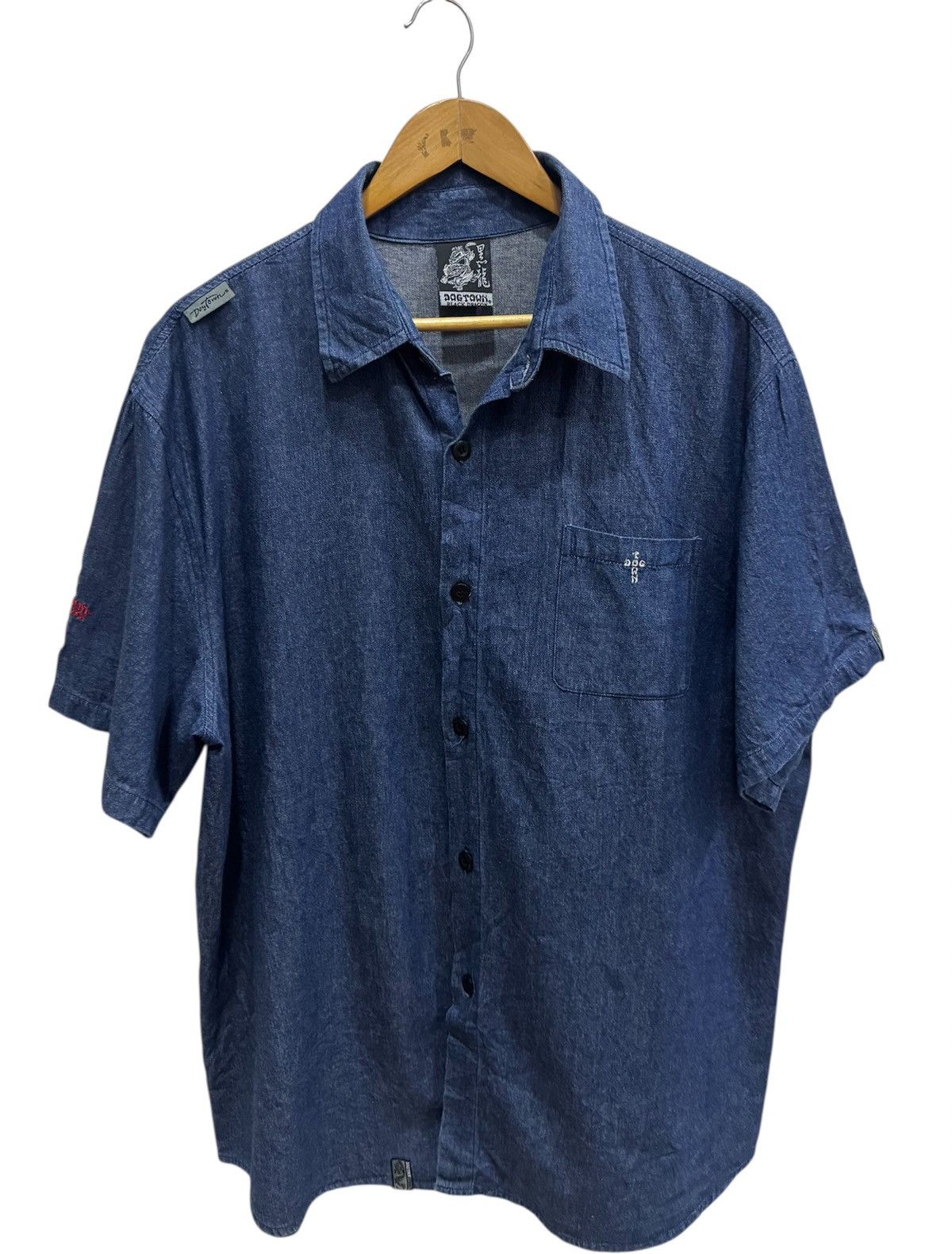 Dogtown × Japanese Brand Dogtown Black Dragon Denim Shirt Size US XL / EU 56 / 4 - 2 Thumbnail