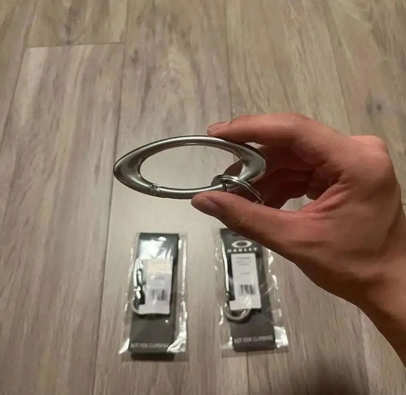 Leather Oval Carabiner Blackout Keychain Size ONE SIZE - 2 Thumbnail