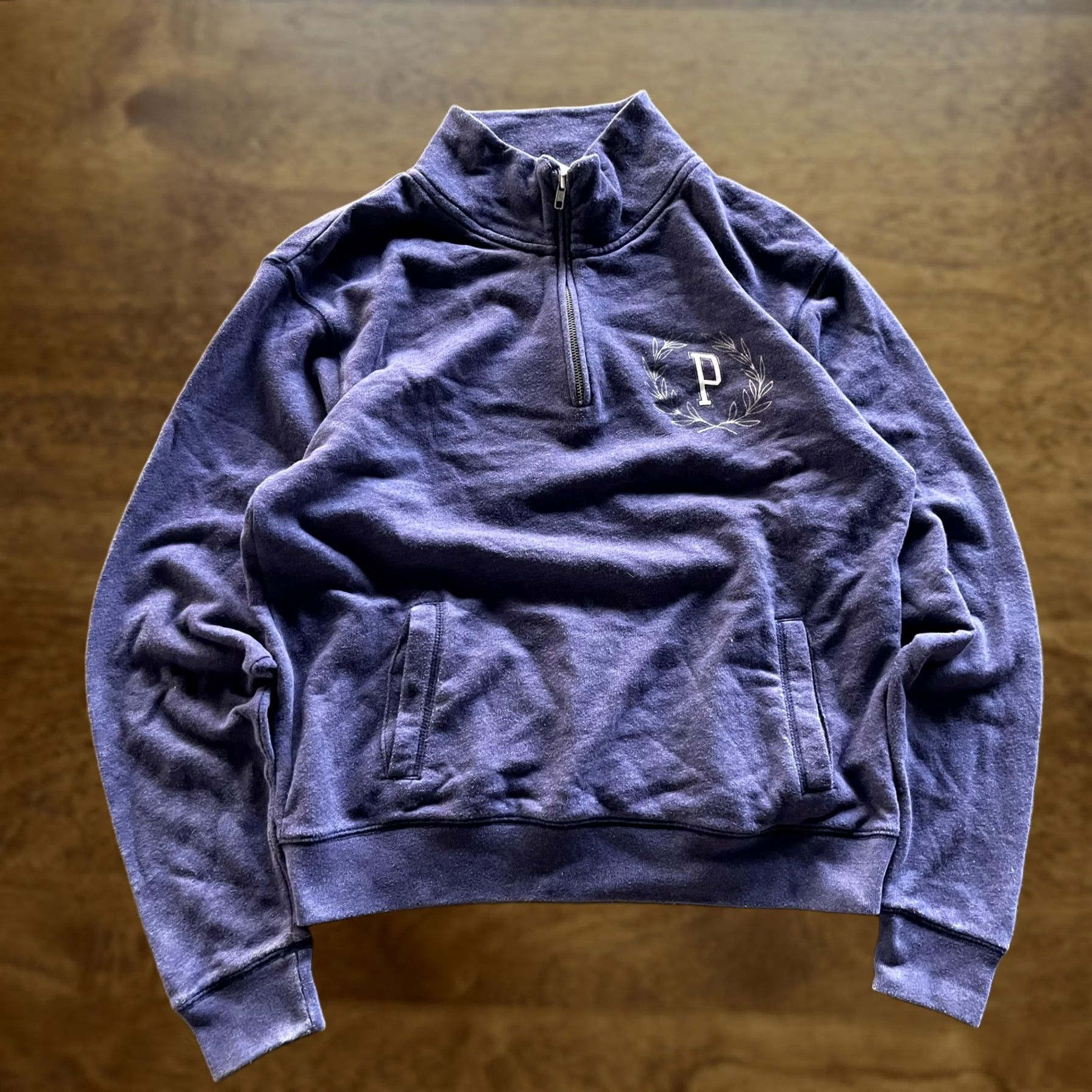 Pinko PINK Victoria's Secret Sweatshirt Womens Small Purple Quarter Zip Pullover P Size S / US 4 / IT 40 - 1 Thumbnail