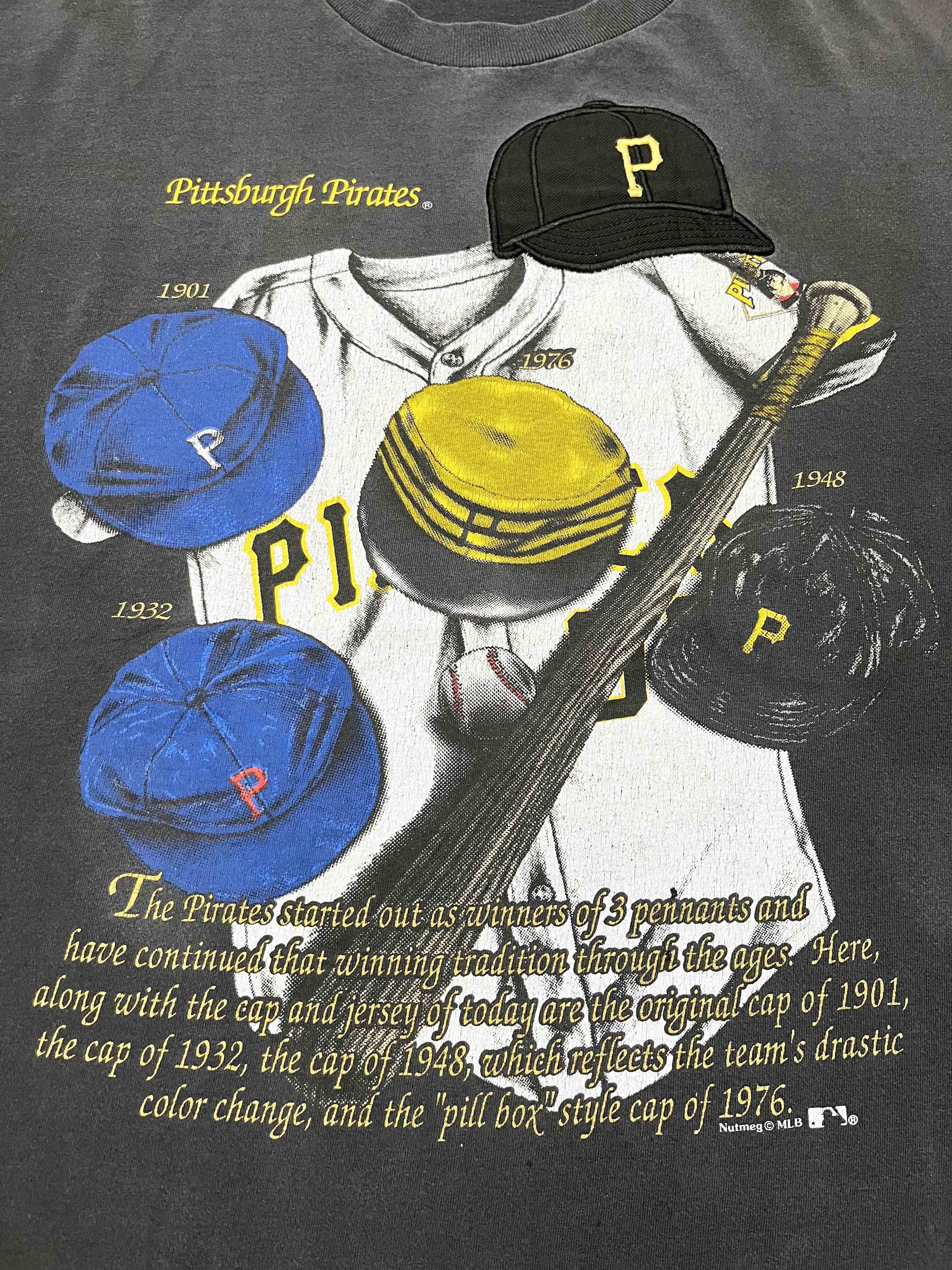 Nutmeg Vintage Nutmeg MLB Pittsburgh Pirates Baseball T-Shirt Size US XL / EU 56 / 4 - 2 Thumbnail