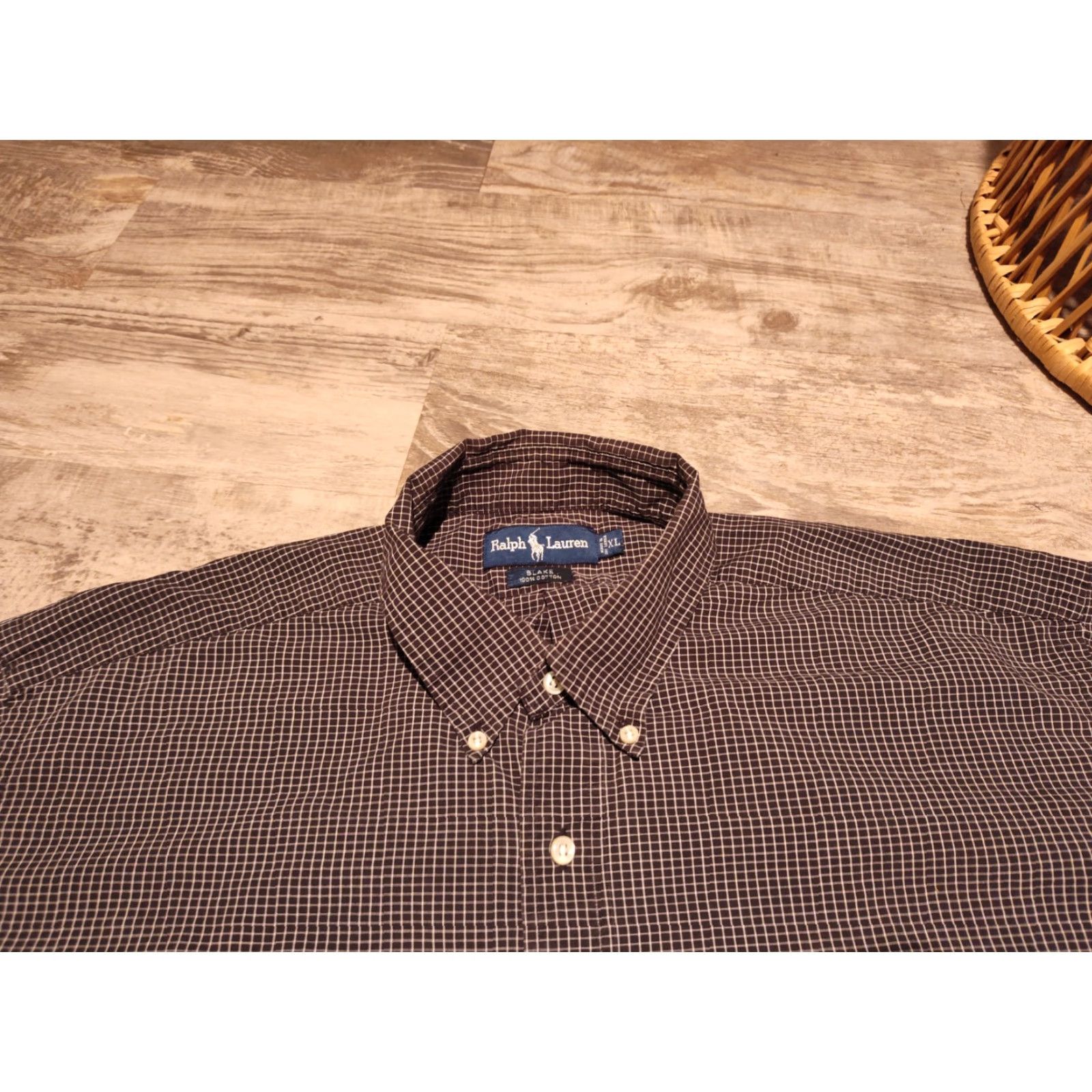 Polo Ralph Lauren VINTAGE Polo Ralph Lauren Men's Shirt XL Check Plaid Blake Oxford Long Sleeve Button Up Casual Classic Preppy Size US XL / EU 56 / 4 - 6 Thumbnail