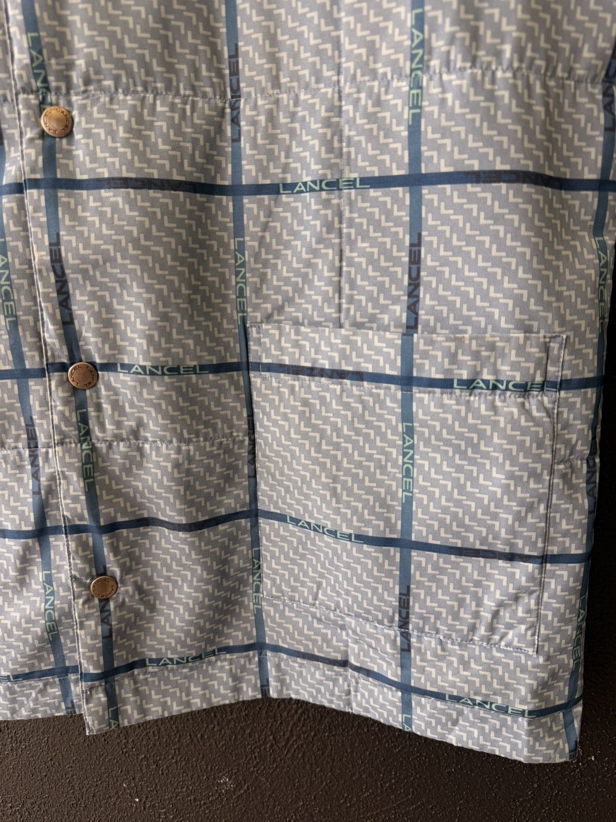 Lancel Rare LANCEL Vintage Down-Filled Logo Plaid Quilted Vest Size US L / EU 52-54 / 3 - 6 Thumbnail