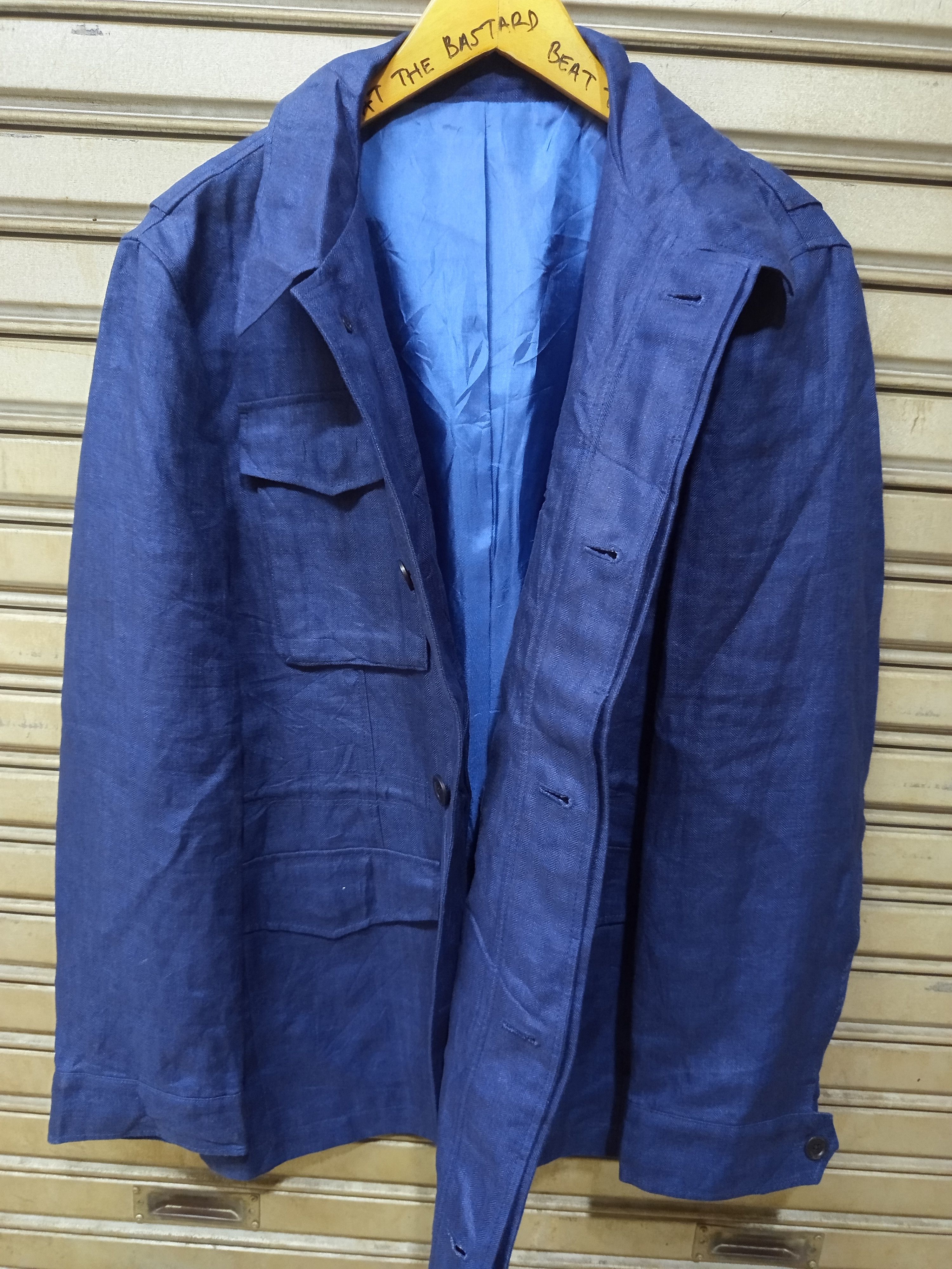 Vintage Korean Herringbone Utility Jacket Size US L / EU 52-54 / 3 - 5 Thumbnail