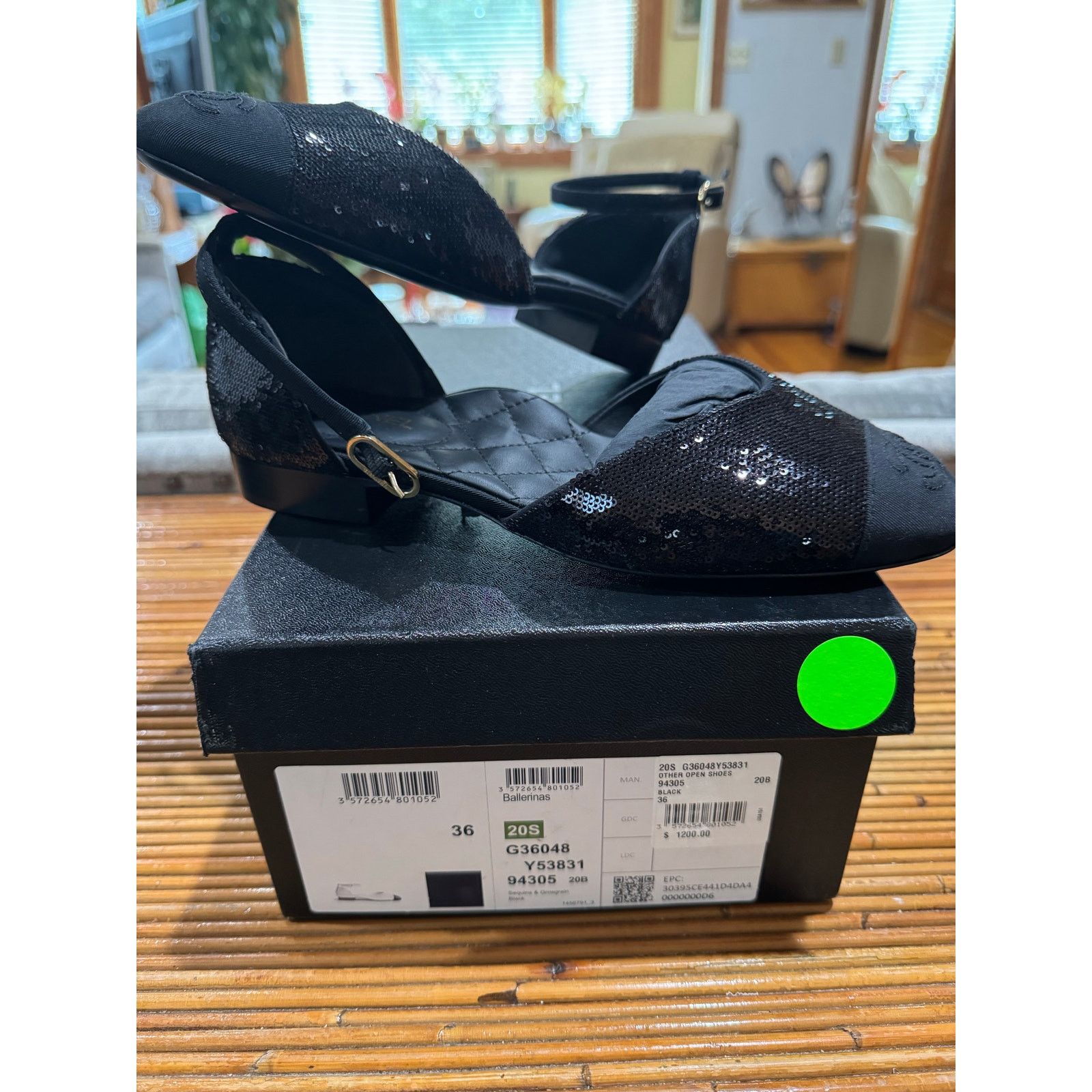 Chanel Chanel Sequin Grosgrain Cap Toe Ballerinas sz. 36 EU Size US 6 / IT 36 - 3 Thumbnail