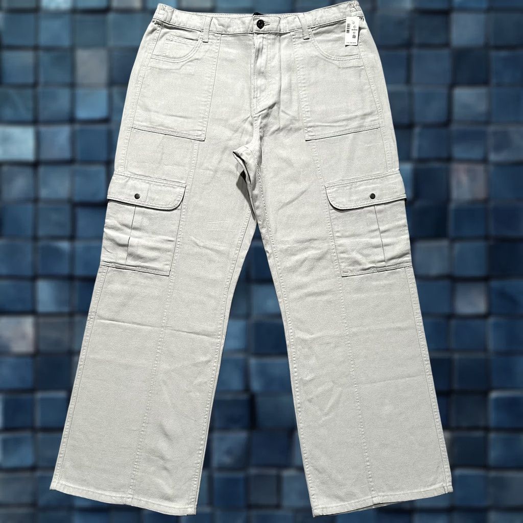 Aeropostale Aeropostale Pants Womens 2XL Beige Mid Rise Utility Cargo Pocket Wide Leg Size 28" / US 6 / IT 42 - 1 Thumbnail