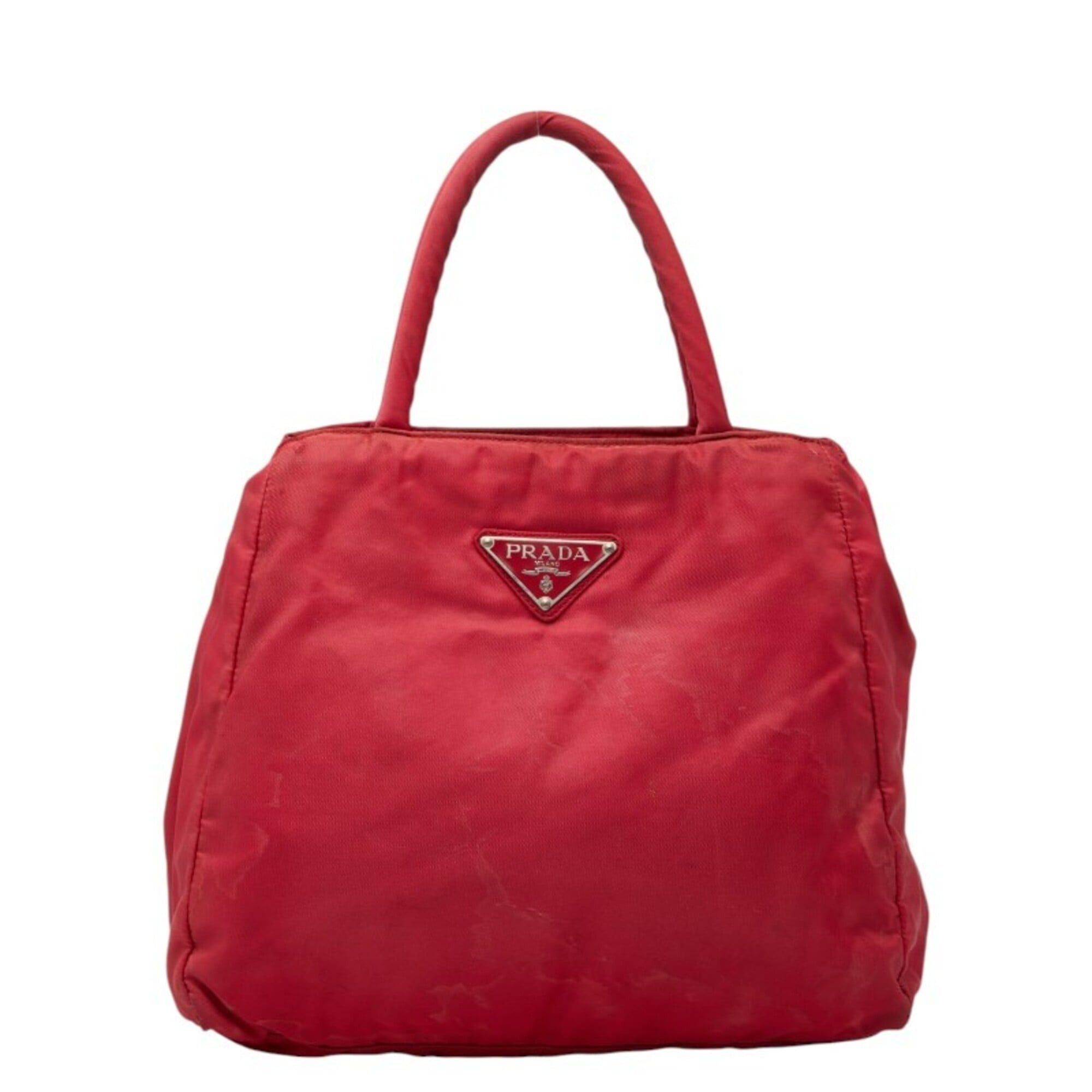 Prada Prada Triangle Logo Plate Handbag, Pink Nylon, Women's PRADA Size ONE SIZE - 1 Thumbnail