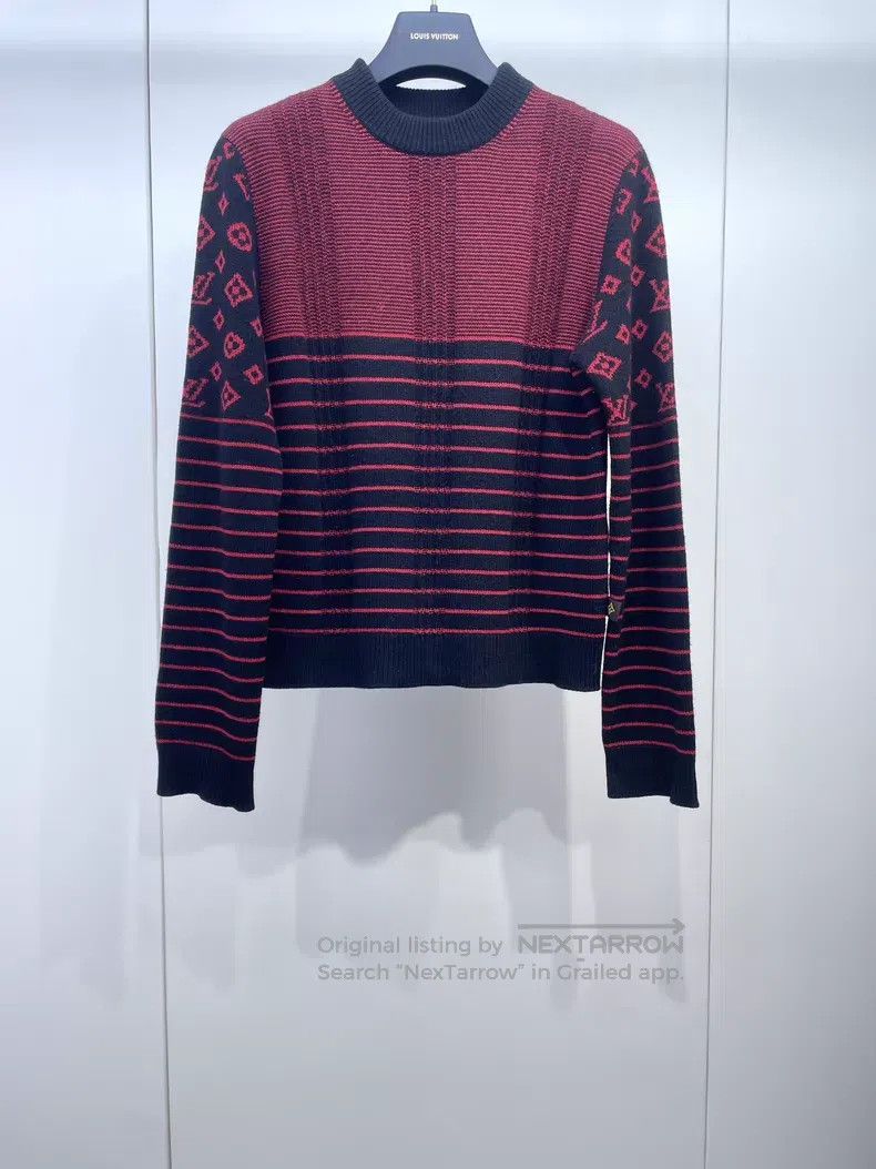 Louis Vuitton Louis Vuitton Red and black stripes presbyopic knitwear Size US M / EU 48-50 / 2 - 1 Thumbnail