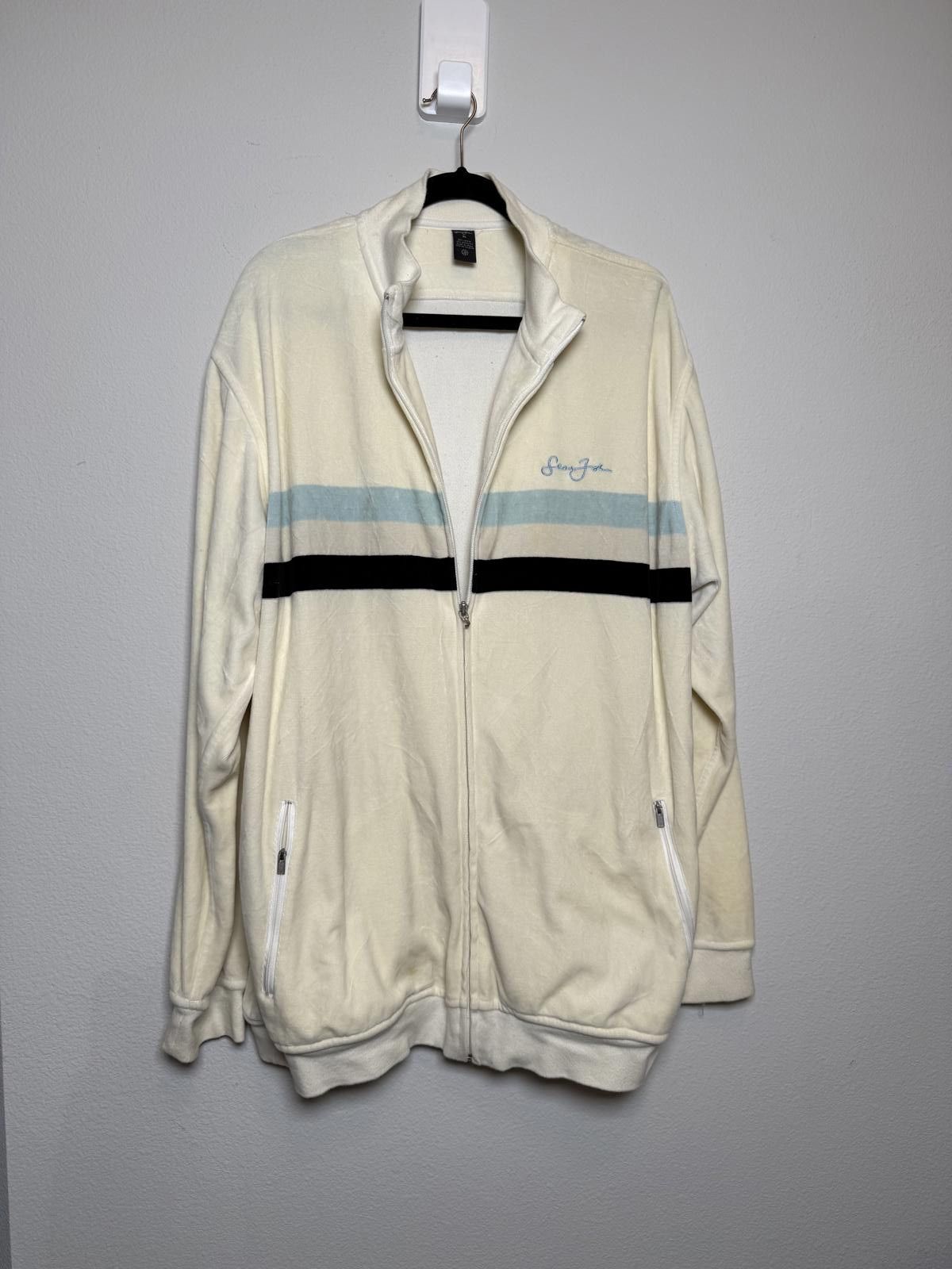 Sean John y2k 2000s Sean John Men's Velour Track Jacket Size US XL / EU 56 / 4 - 4 Thumbnail