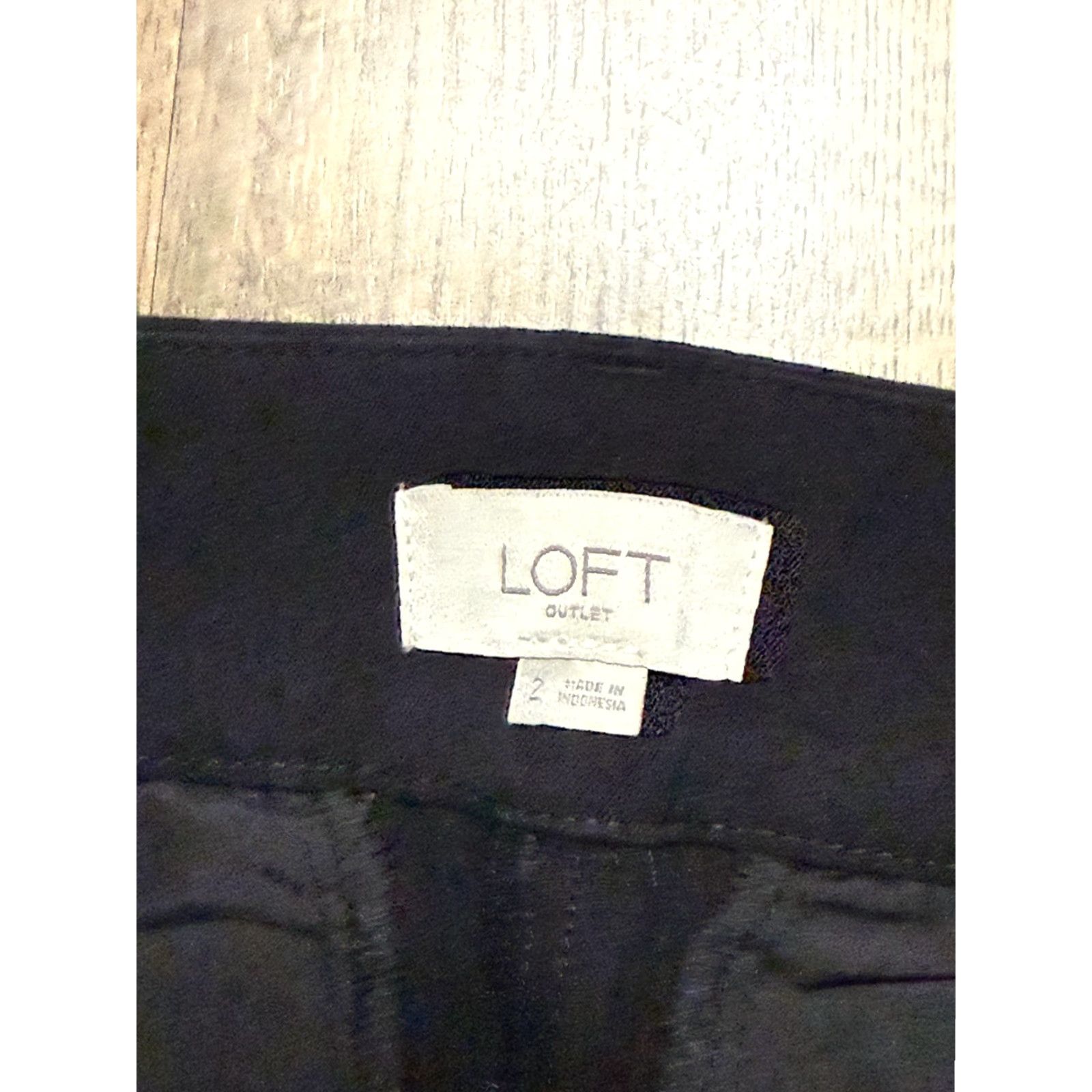 Ann Taylor LOFT Pants Women Size 2 Black Skinny Ankle Flat Front Casual Pants - Regular Inseam 26 in Size 26" / US 2 / IT 38 - 5 Thumbnail