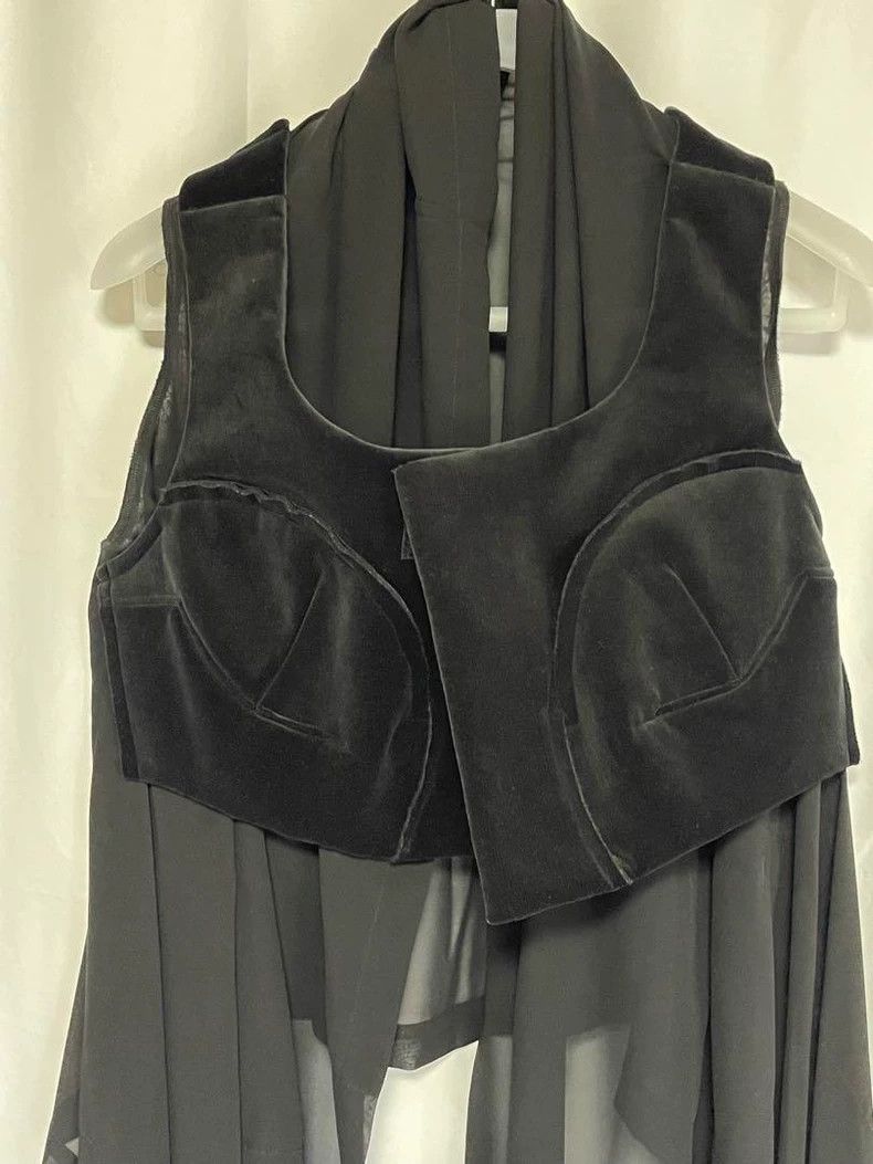 Comme des Garcons Comme Des Garcons Black Retro Velvet Patchwork Design Vest Size M / US 6-8 / IT 42-44 - 2 Thumbnail