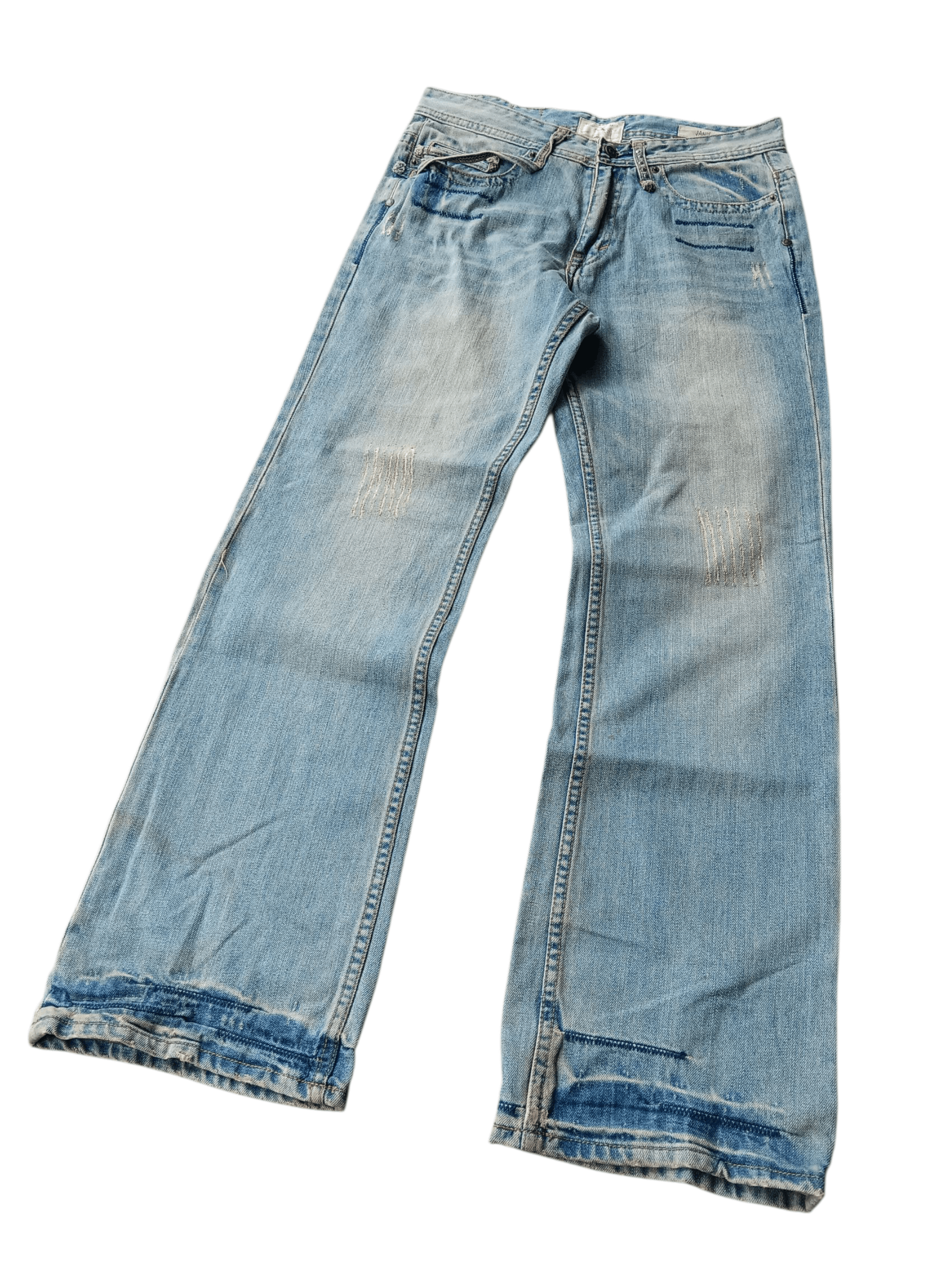 Ben Taverniti Unravel Project Ben Taverniti unravel project blue wash denim pants Size US 32 / EU 48 - 6 Thumbnail