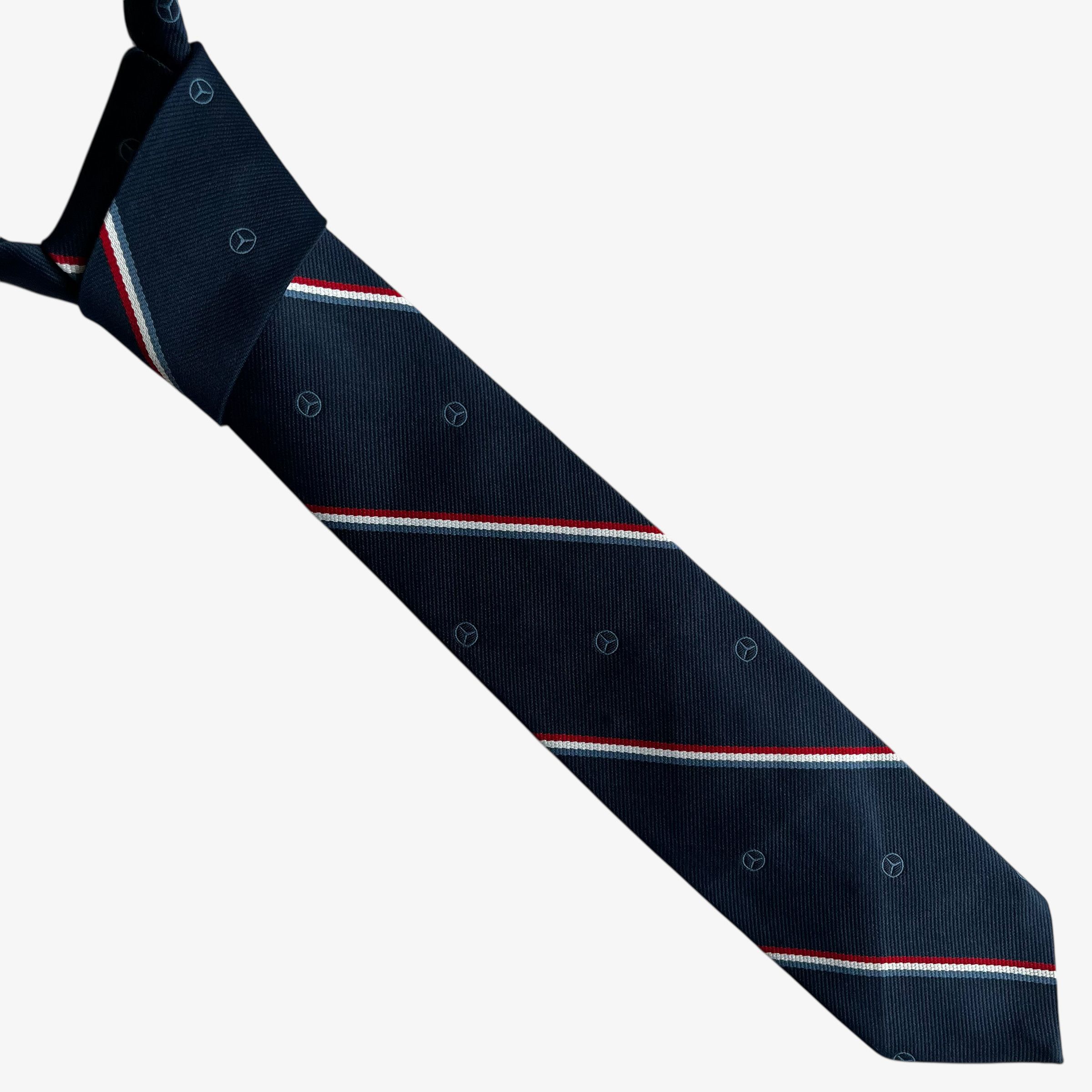 Mercedes-Benz Vintage 80s Wembley Mercedes Benz Striped Tie Size ONE SIZE - 1 Thumbnail