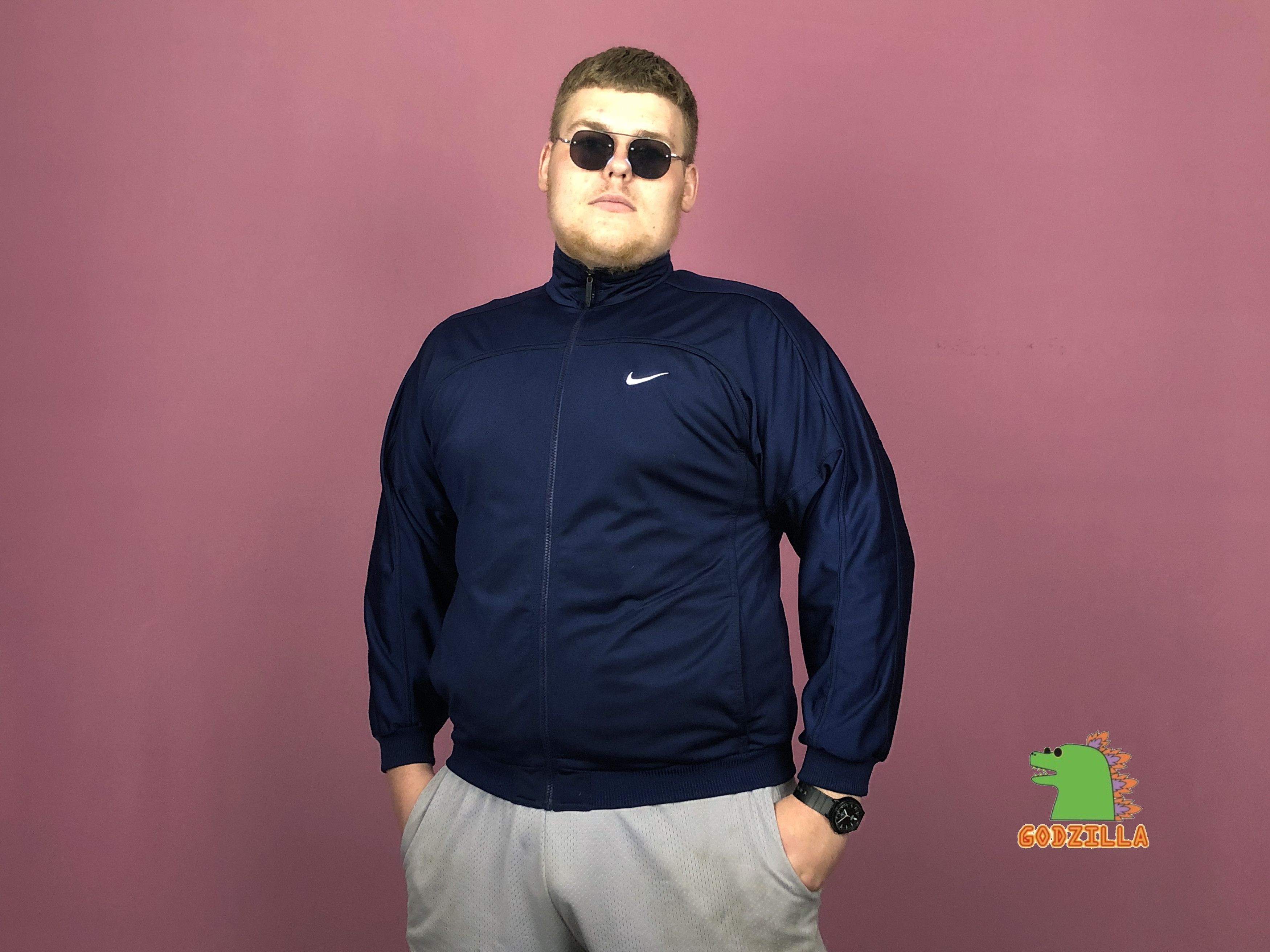 Nike × Vintage 90s Nike Vintage Men's Track Jacket - L Size US L / EU 52-54 / 3 - 5 Thumbnail