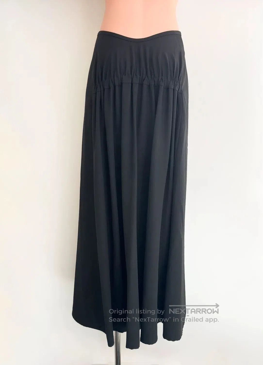 Y's Yohji Yamamoto Pleated Black Skirt. Size 26" / US 2 / IT 38 - 3 Thumbnail