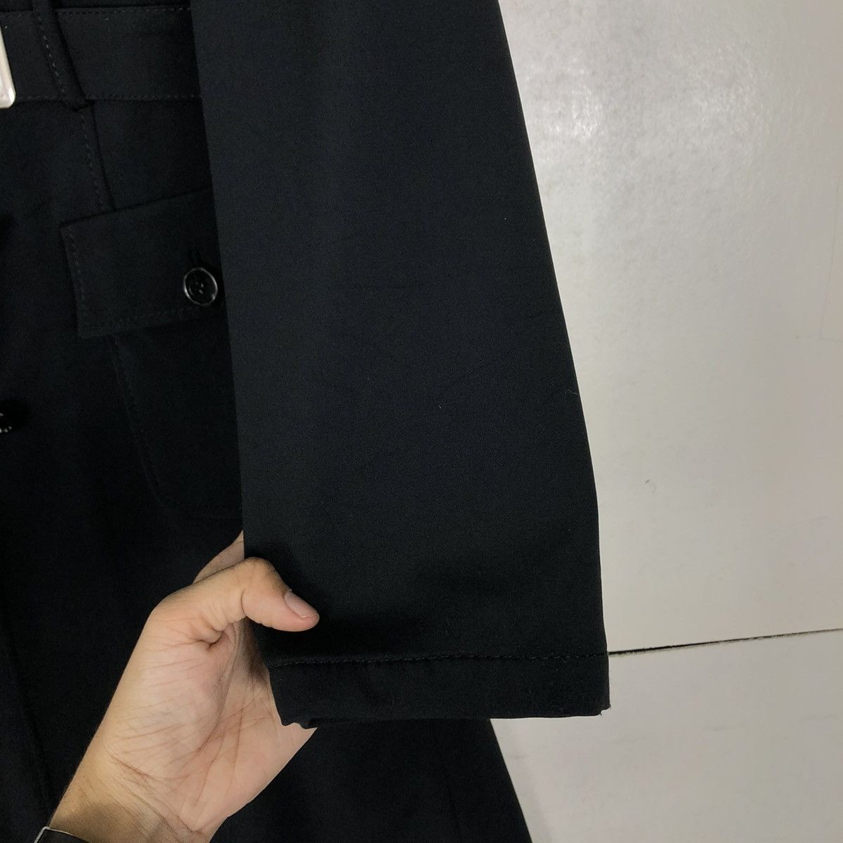Prada 🔥RICH BLACK VINTAGE PRADA MILANO BONDAGE BELT JACKET Size M / US 6-8 / IT 42-44 - 18 Thumbnail