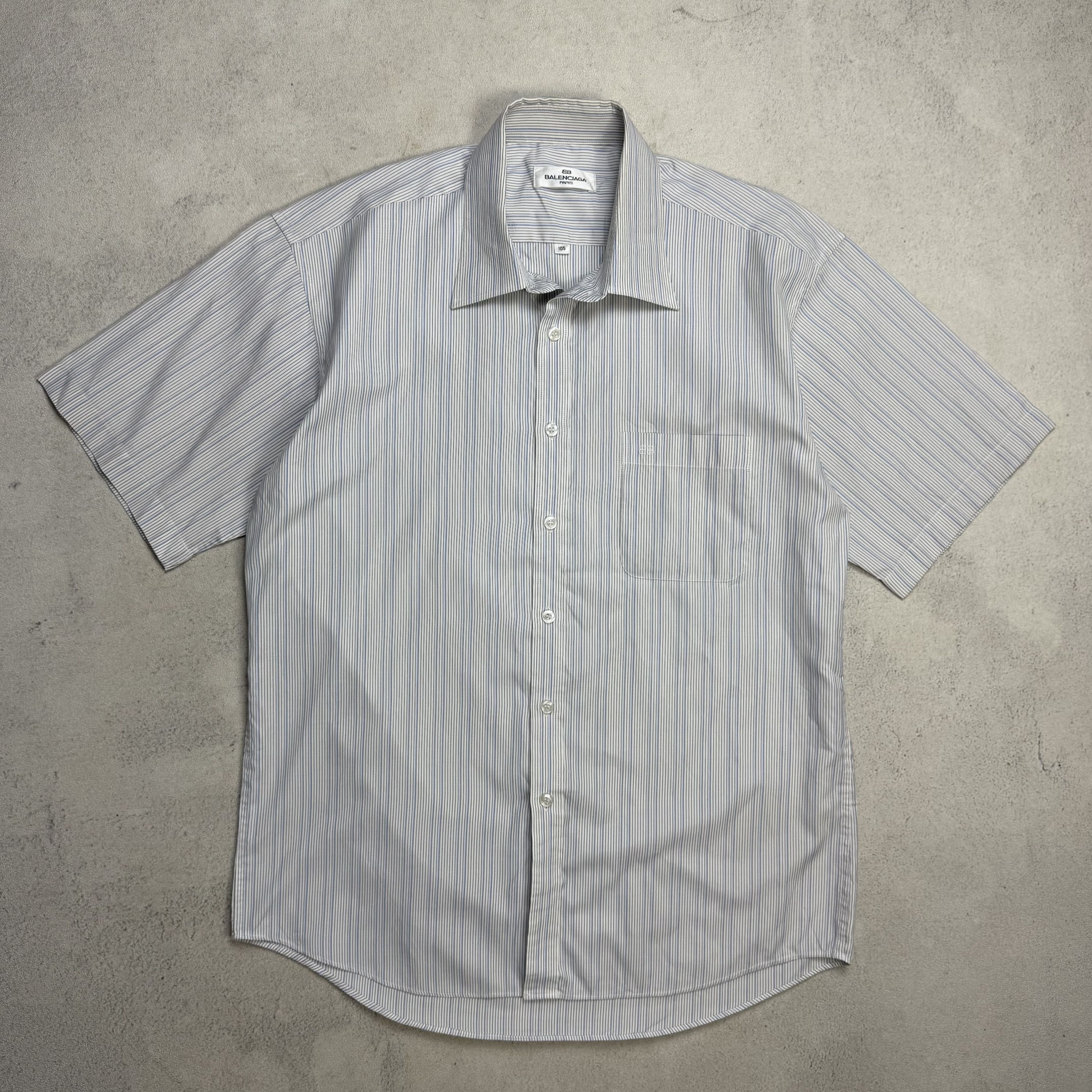 Balenciaga Vintage Balenciaga Striped Shirt Size US L / EU 52-54 / 3 - 1 Thumbnail