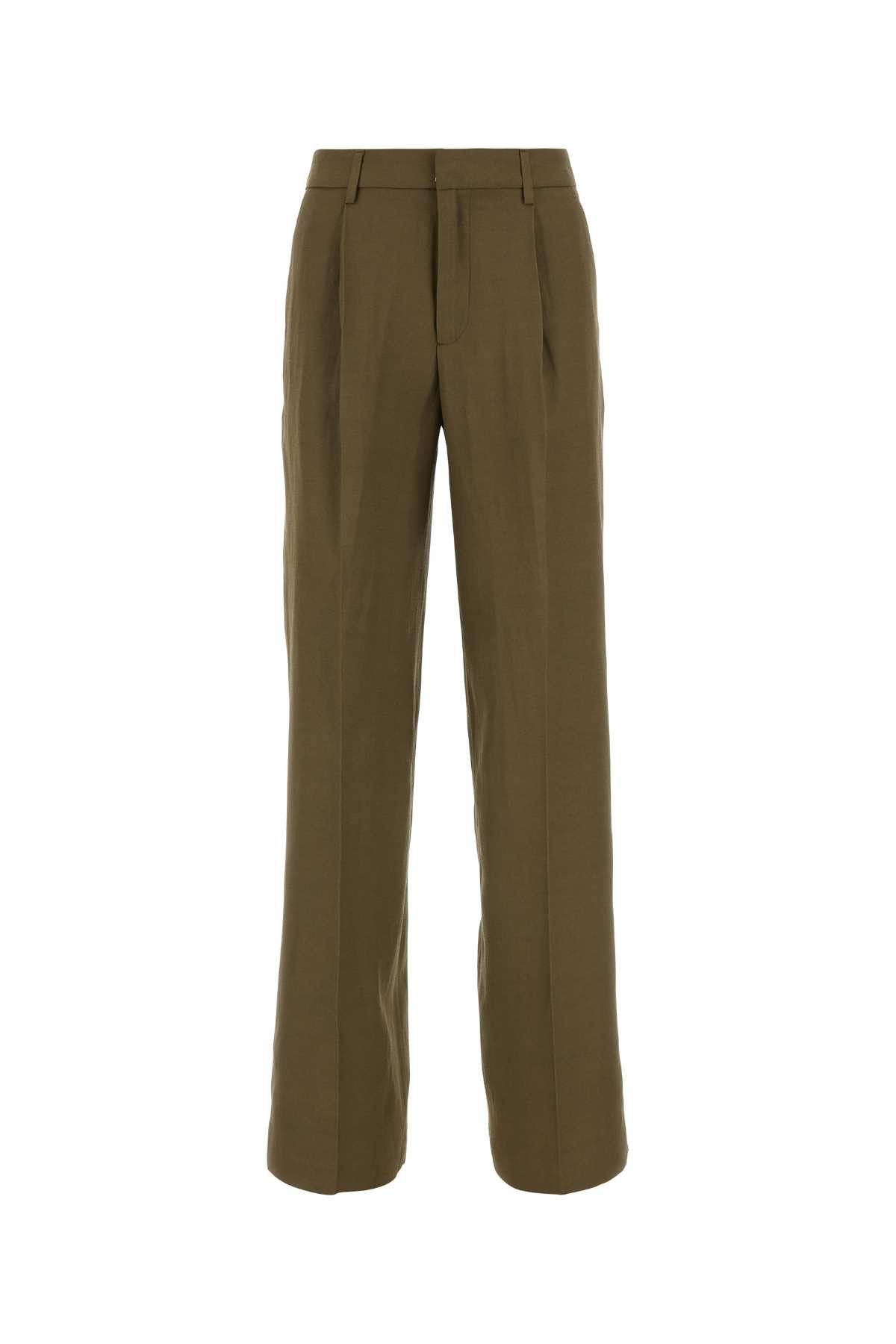 image of Pt Torino Army Green Viscose Blend Pant, Women's (Size 27)