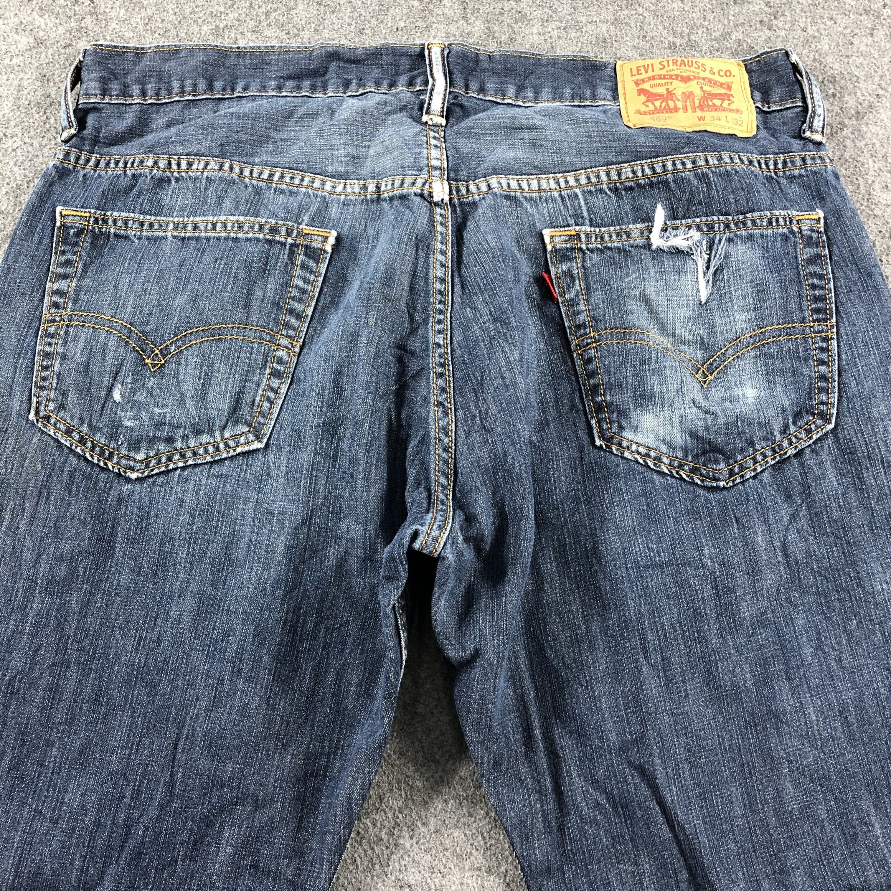 Levi's Vintage Blue Wash Levis 569 Jeans-J2596 Size US 35 - 4 Thumbnail