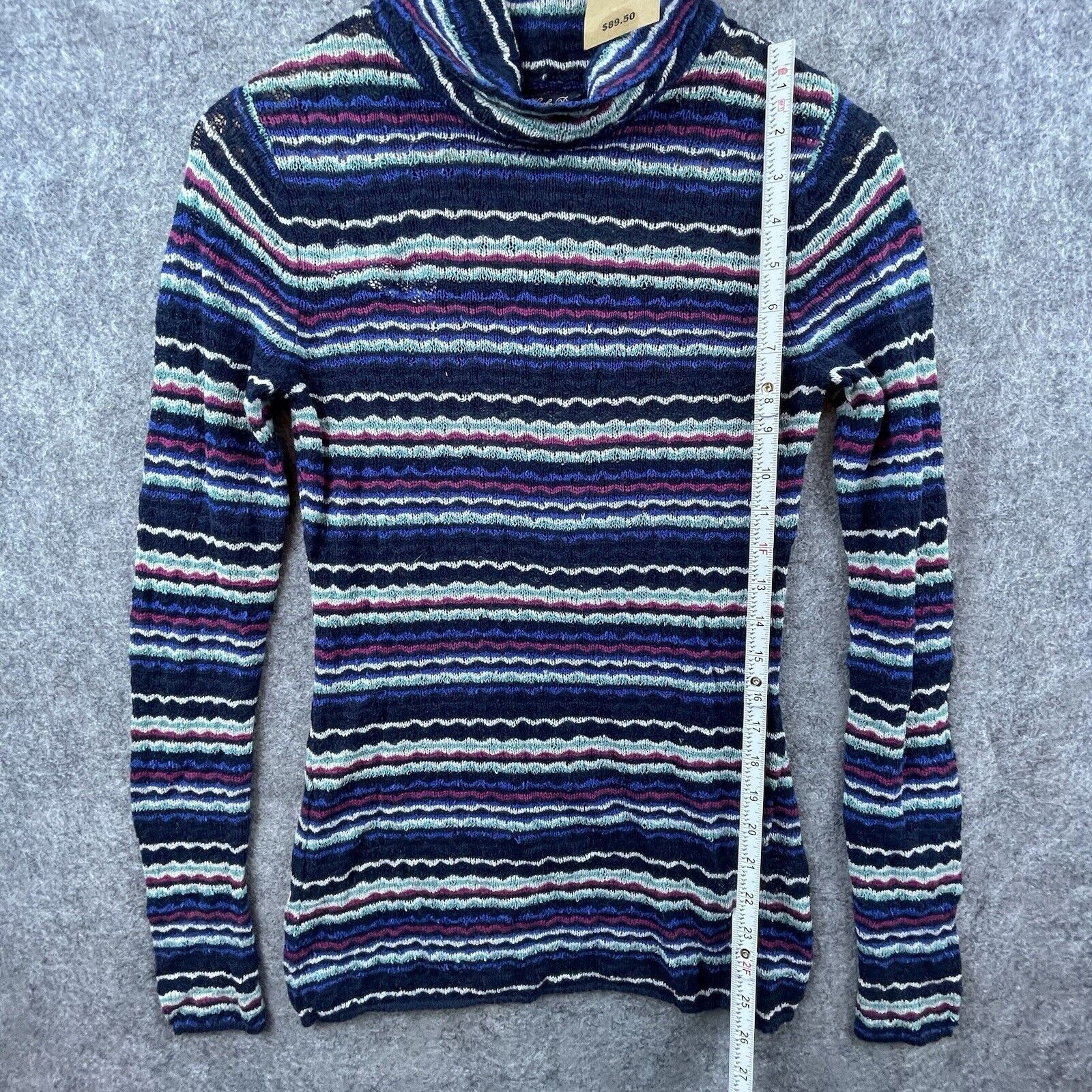 Lucky Brand Lucky Brand Sweater Womens Med Knit Turtleneck Y2K Cashmere Size M / US 6-8 / IT 42-44 - 5 Thumbnail