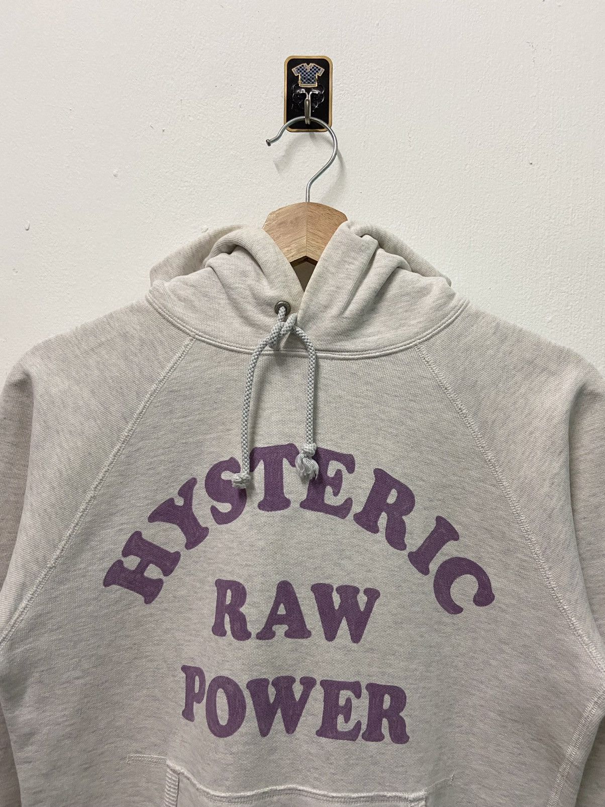 Hysteric Glamour Vintage 90's Hysteric Glamour " Raw Power " Grey Hoodie Size ONE SIZE - 2 Thumbnail