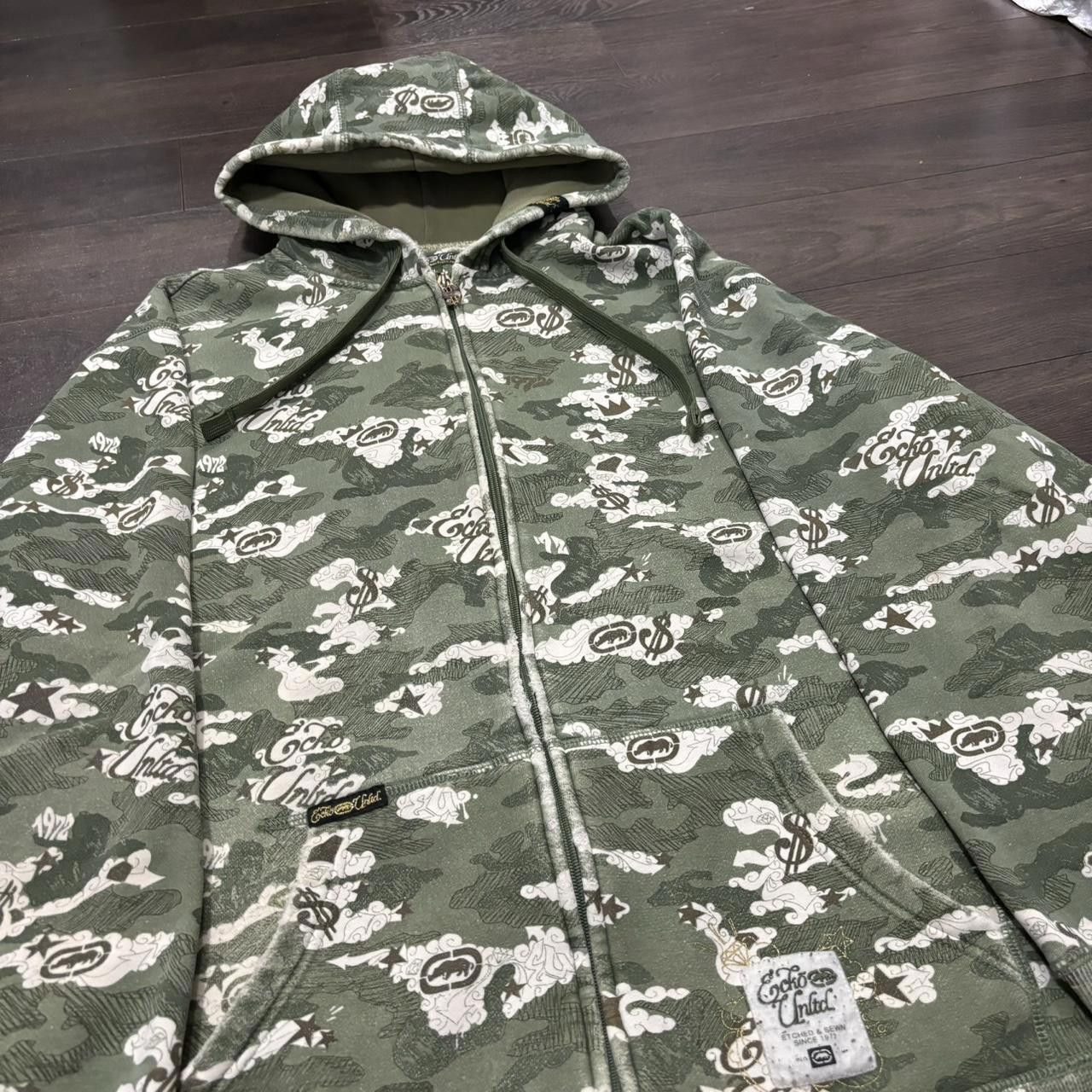 Ecko Unltd. Vintage ecko untld co all over print hoodie cash money XL Size US XL / EU 56 / 4 - 3 Thumbnail