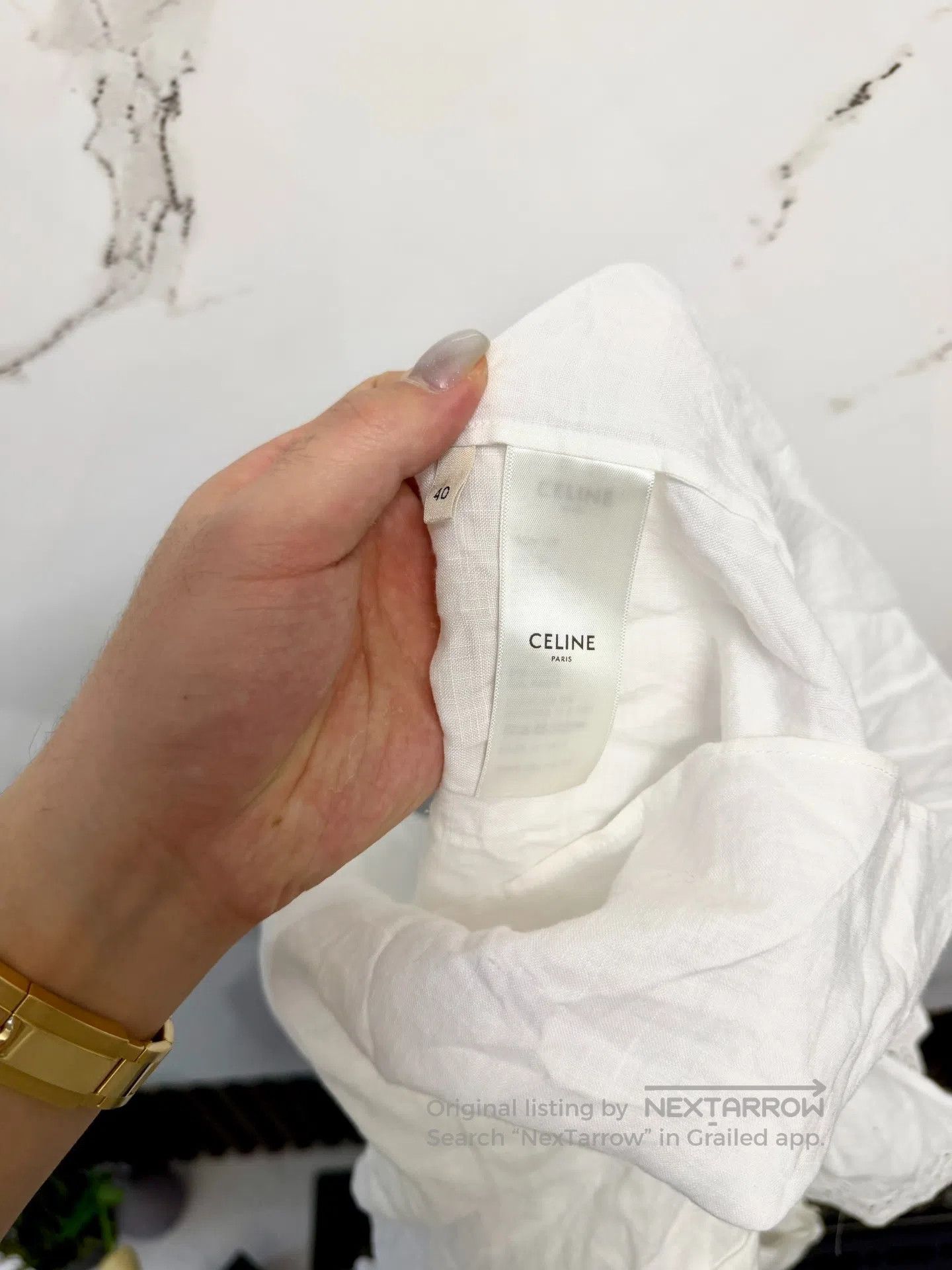 Celine CELINE One-Shoulder Shirt| Size S / US 4 / IT 40 - 4 Thumbnail