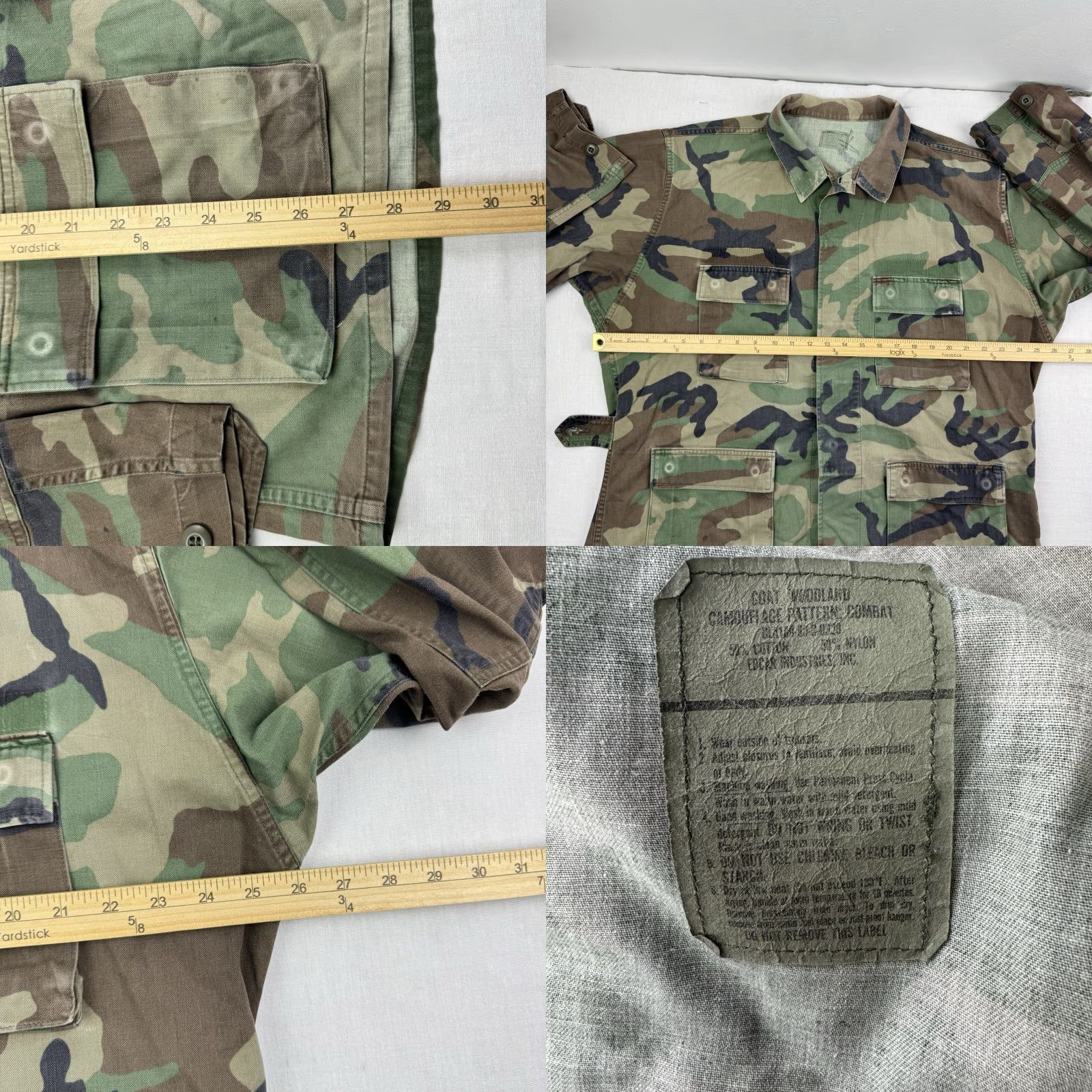Vintage Vintage Army Button Up Shirt Adult Large Green Camouflage Military Grunge 90s Size US L / EU 52-54 / 3 - 8 Thumbnail