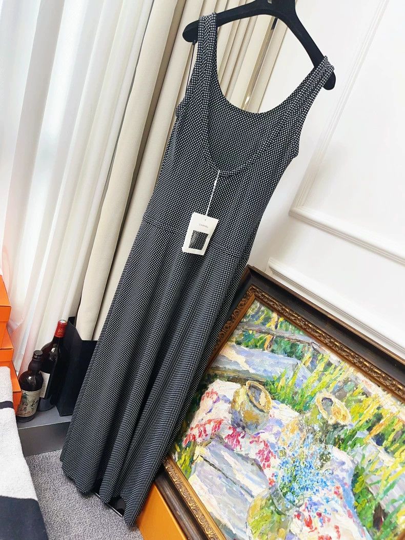 Chanel Chanel 24B full printed small logo strap long dress Size XS / US 0-2 / IT 36-38 - 1 Thumbnail