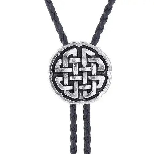 Cowboy Equipment × Vintage Vintage Lucky Knot Leather Rope Bolo Tie Size ONE SIZE - 1 Thumbnail