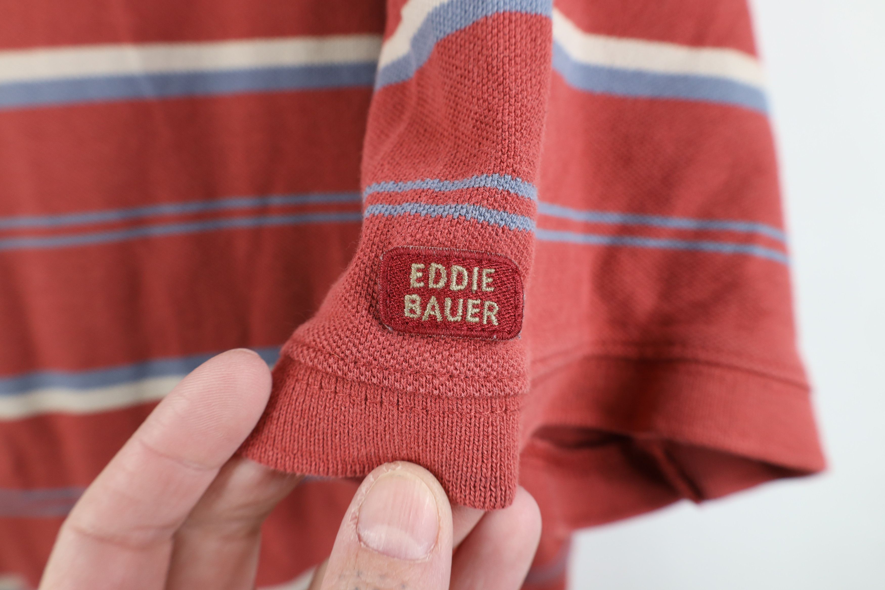 Eddie Bauer Vintage Eddie Bauer Striped Short Sleeve Rugby Polo Shirt Size US XXL / EU 58 / 5 - 4 Thumbnail