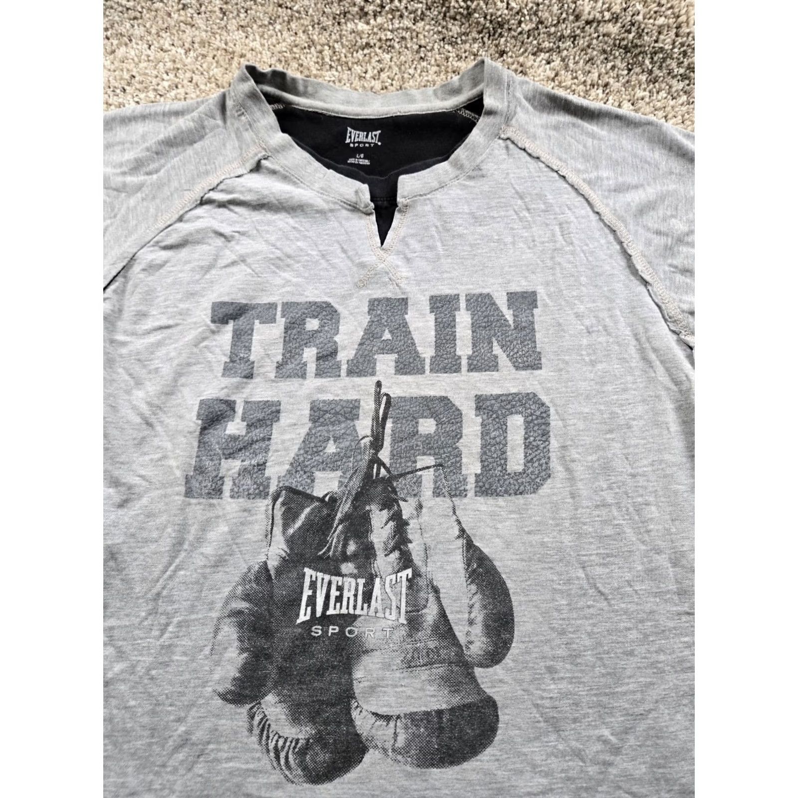 Everlast VINTAGE Everlast T Shirt Men Gray Short Sleeve Crew Neck Graphic Pullover Large XL? Size US L / EU 52-54 / 3 - 4 Thumbnail