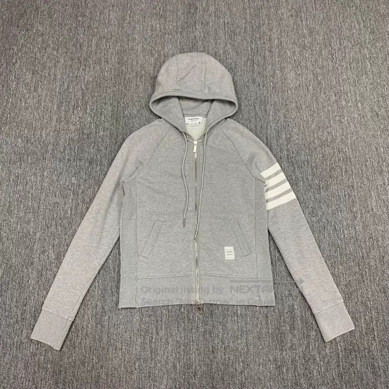 Thom Browne Thom Browne Gray four-striped jacket Size US L / EU 52-54 / 3 - 1 Thumbnail