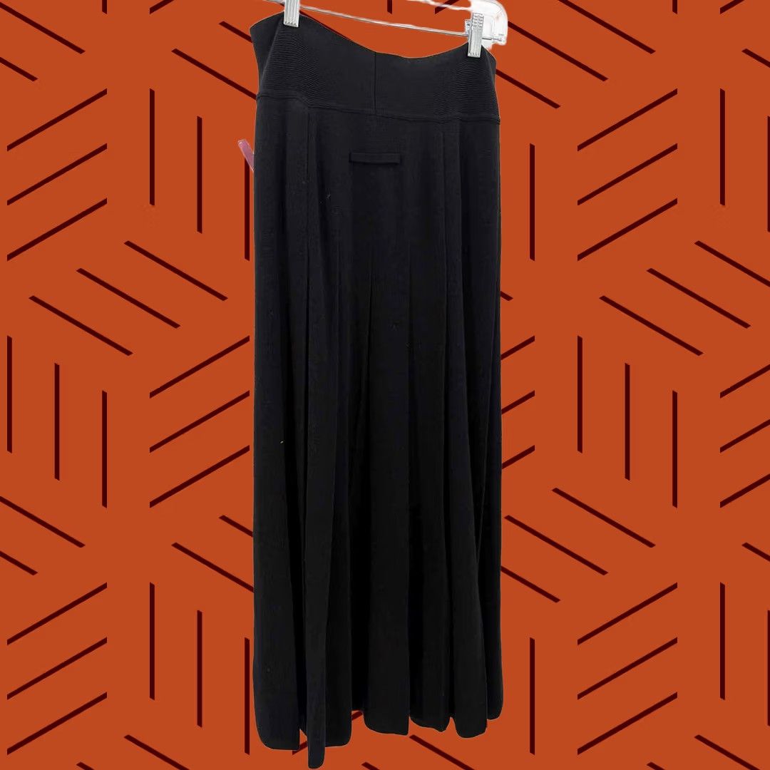Jean Paul Gaultier Jean Paul Gaultier Black Maxi Skirt Wool Pull On Medium Size 32" / US 10 / IT 46 - 1 Thumbnail