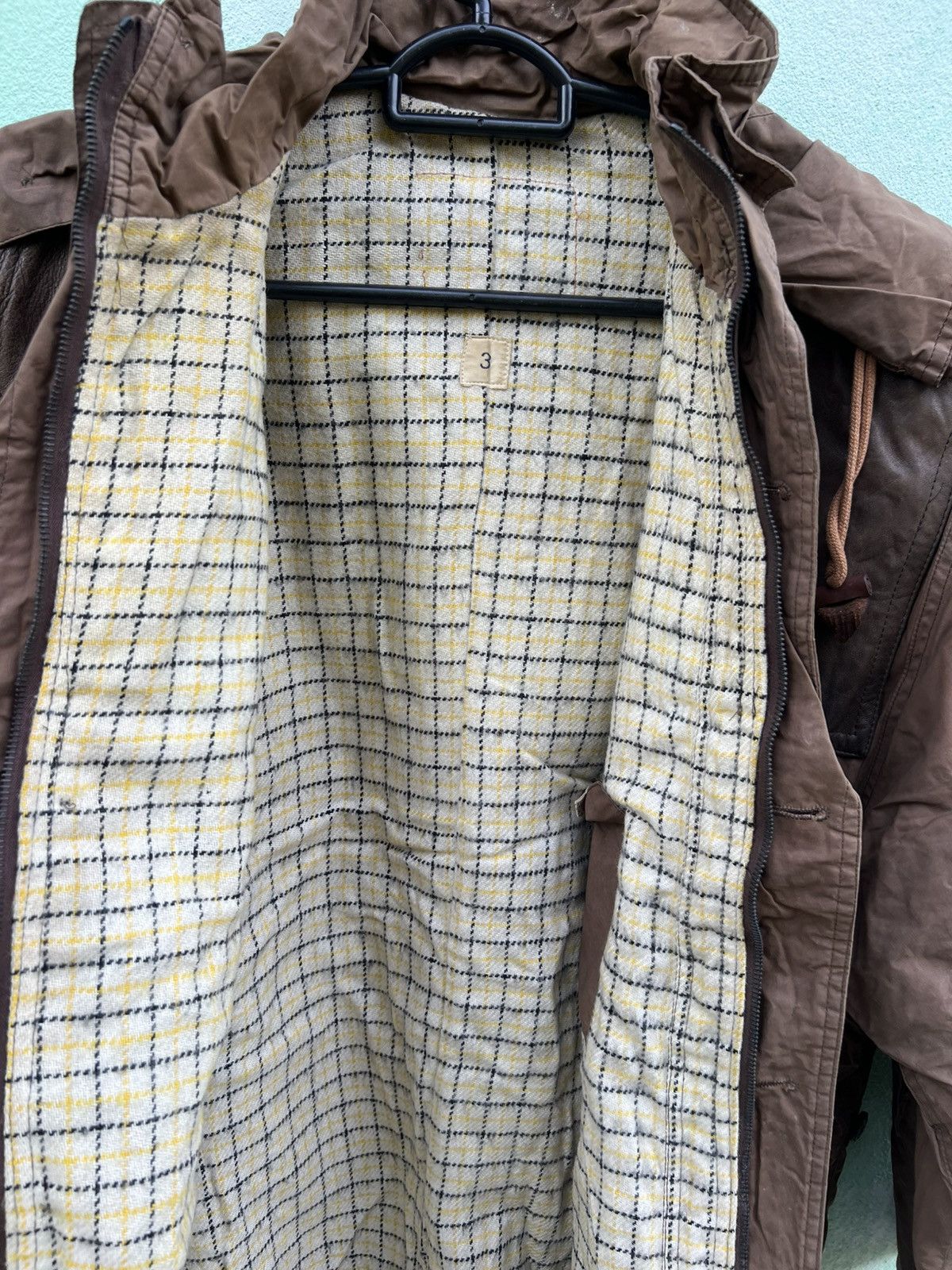 Nigel Cabourn ARCHIVE 90s Nigel Cabourn Waxed Hunting Jacket Leather Yoke Size US XL / EU 56 / 4 - 18 Thumbnail