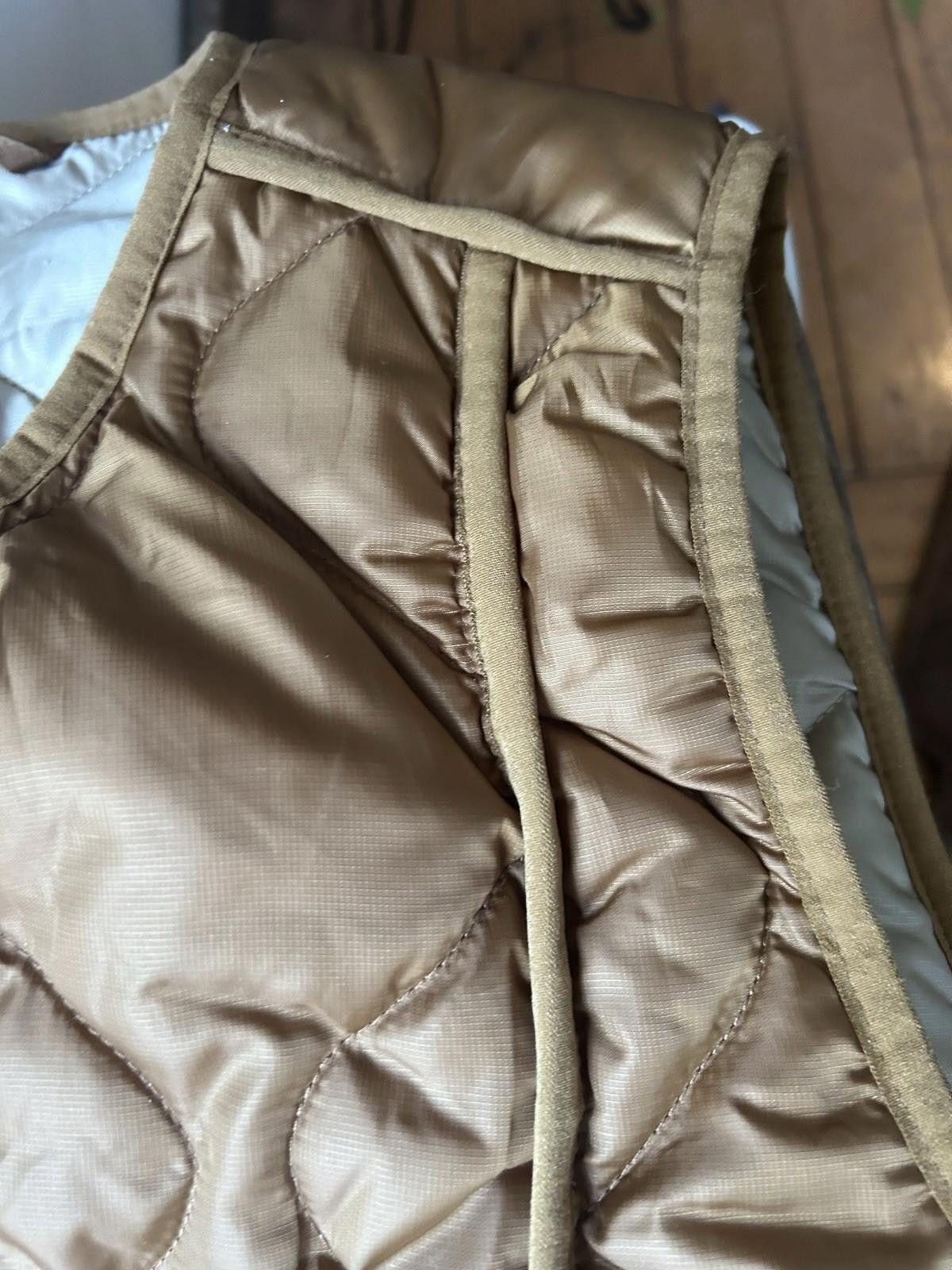 foret forét Quilted Suede-Trim Vest – Caramel Brown, Size M Size US M / EU 48-50 / 2 - 6 Thumbnail