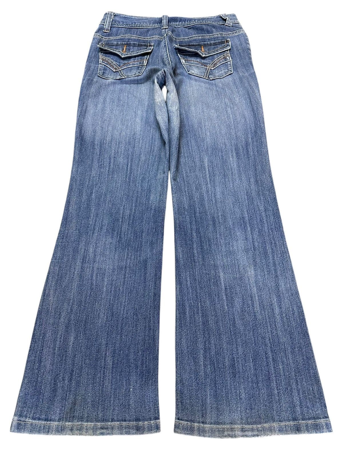 If Six Was Nine Vintage Japanese Brand Blue Faded Wash Style Wide Leg Jeans Size US 30 / EU 46 - 2 Thumbnail